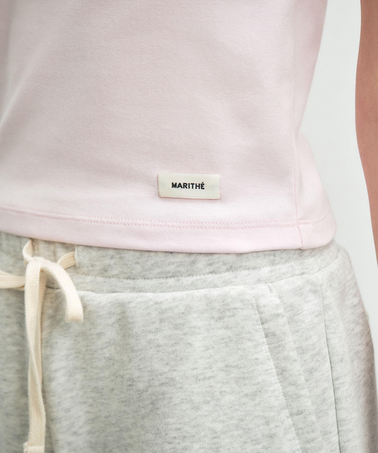 Marithe & Francois Girbaud - Basic String Crop Sleeveless (Light Pink) product image 4 | TRAB K-Fashion Australia
