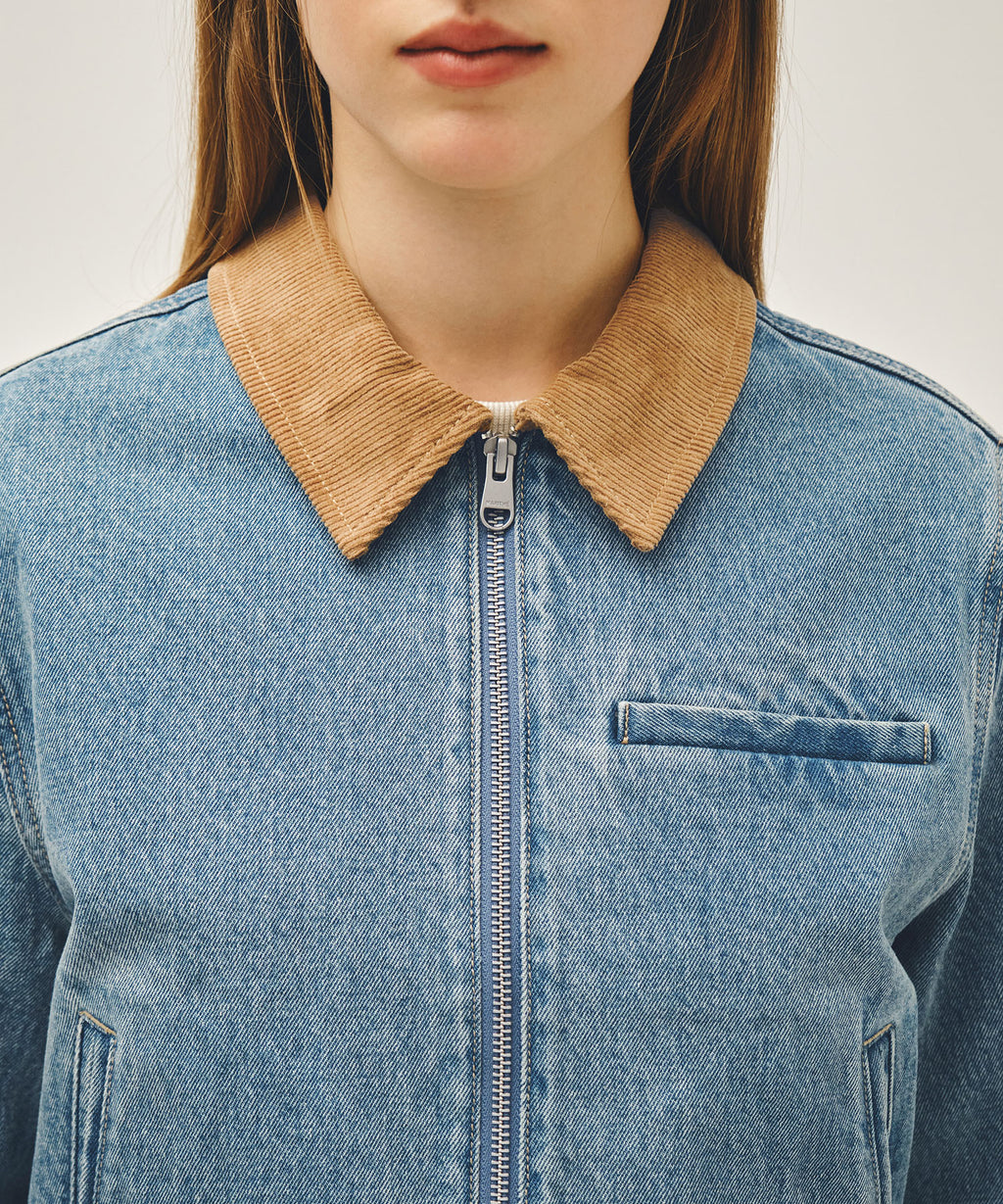 Marithe & Francois Girbaud - Crop Denim Blouson Jacket (Light Blue) product image 6 | TRAB K-Fashion Australia