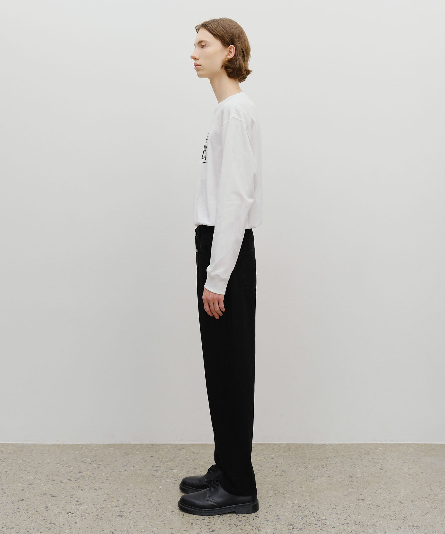 Marithe & Francois Girbaud - Slim Straight Denim Pants (Matt Black) product image 4 | TRAB K-Fashion Australia