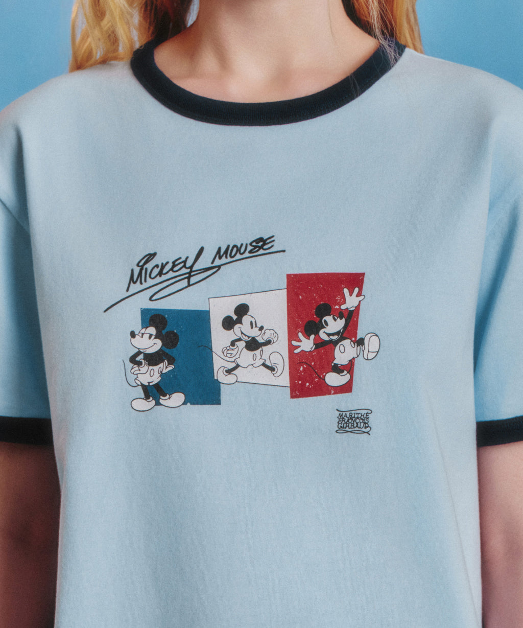Marithe & Francois Girbaud - Mickey_french Ringer Tee (Sky Blue) product image 4 | TRAB K-Fashion Australia