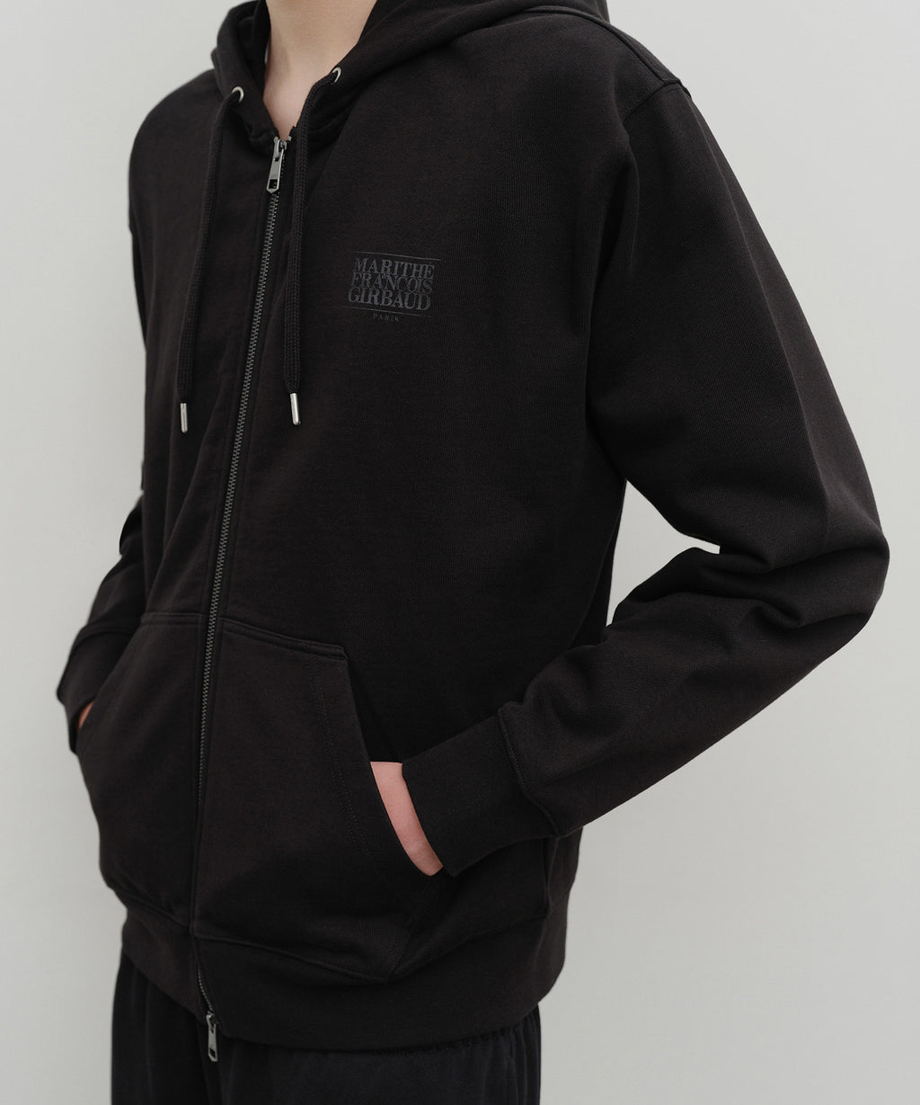 Marithe & Francois Girbaud - Classic Logo Hoodie Zipup (Black) product image 4 | TRAB K-Fashion Australia