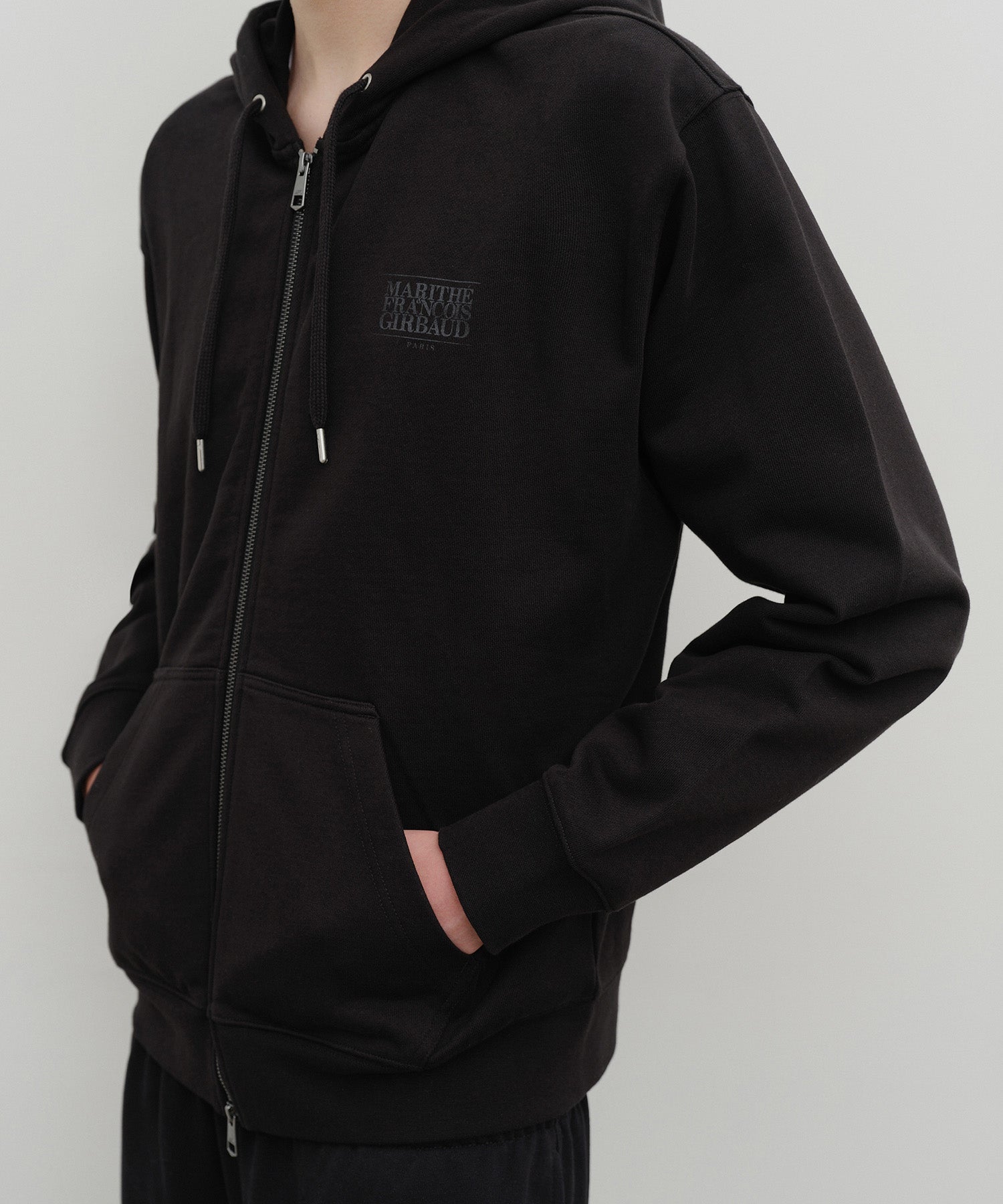 Marithe & Francois Girbaud - Classic Logo Hoodie Zipup (Black) product image 4 | TRAB K-Fashion Australia