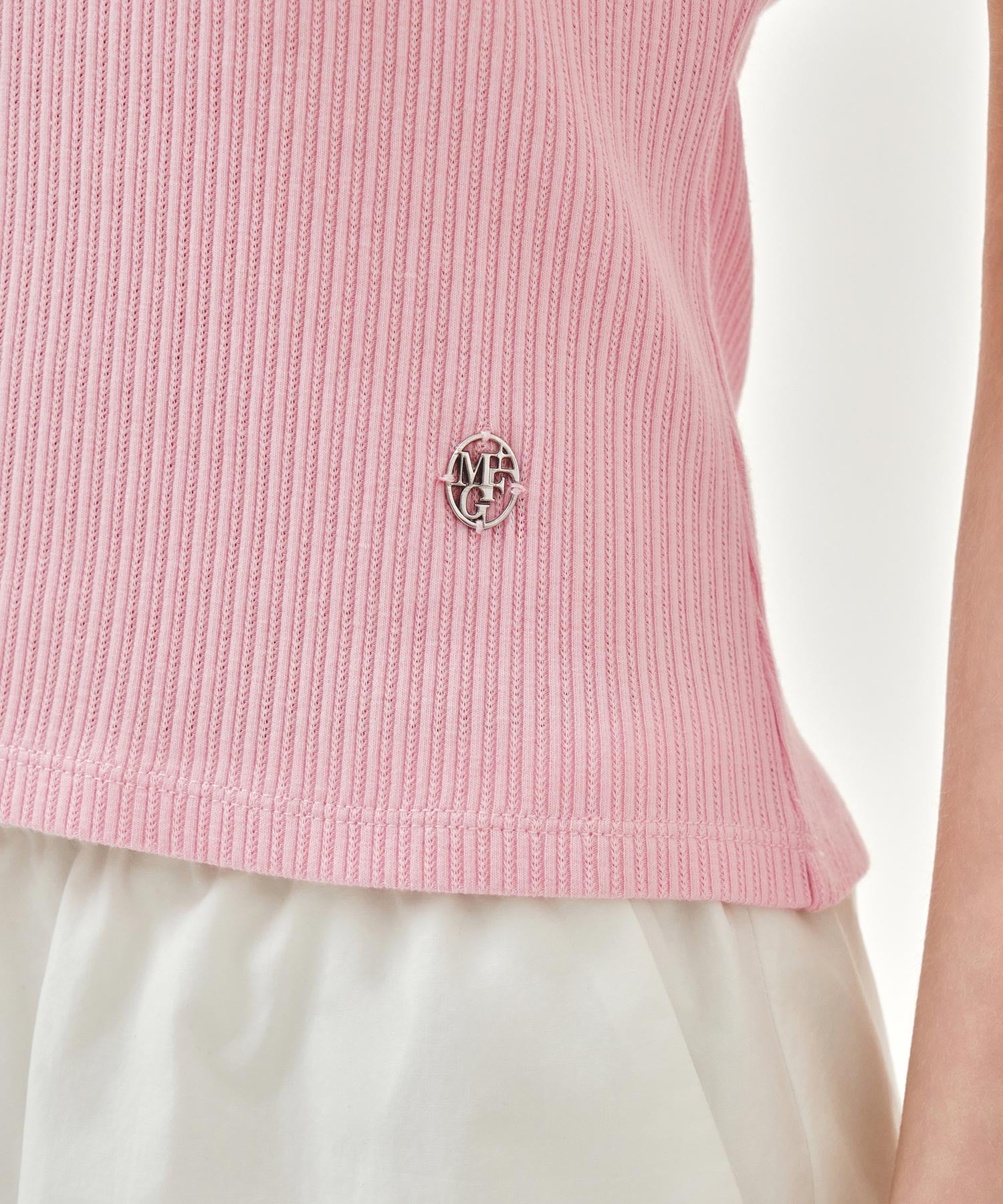 Marithe & Francois Girbaud - Lace Detail Sleeveless (Pink) product image 4 | TRAB K-Fashion Australia