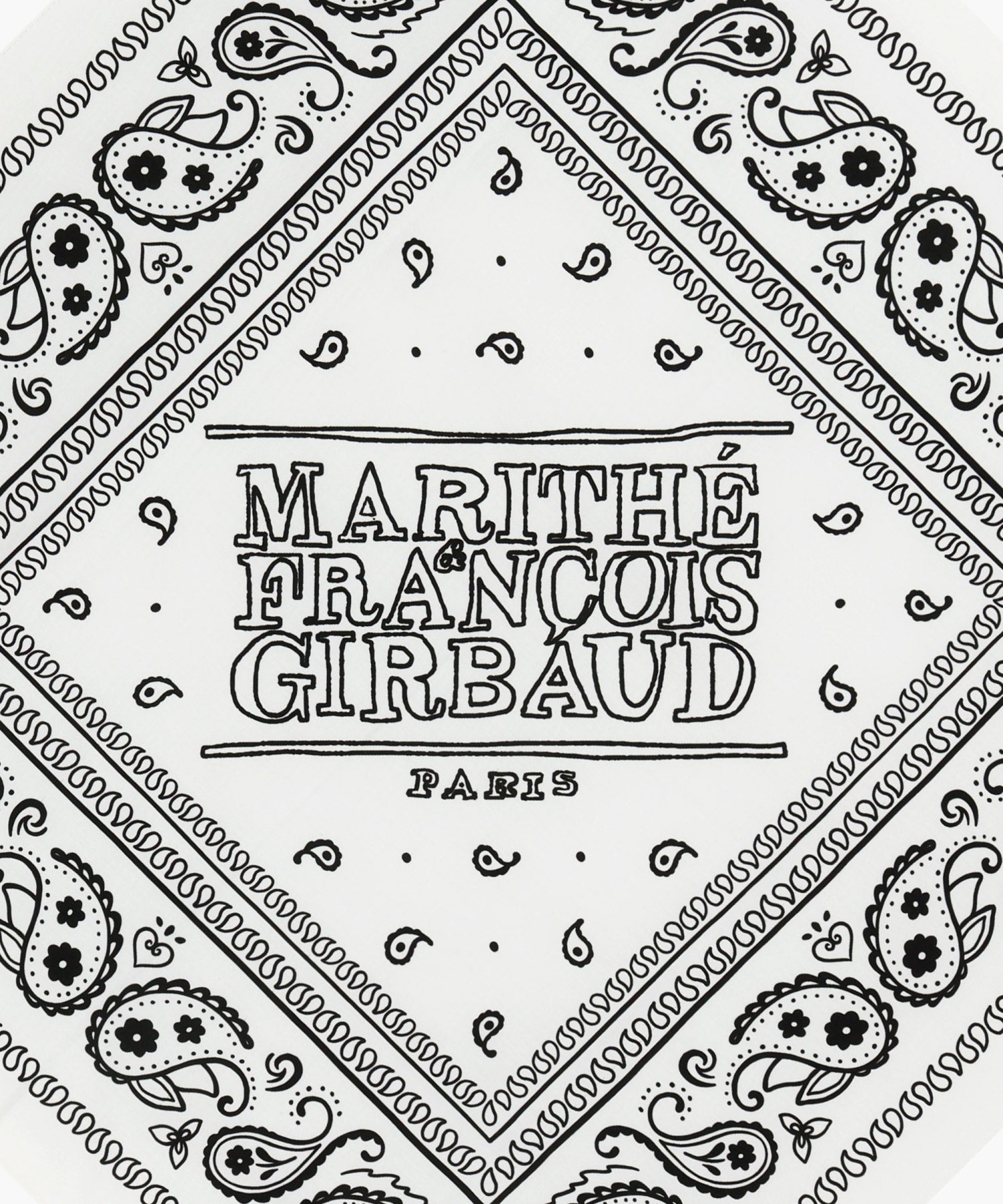 Marithe & Francois Girbaud - Classic Logo Bandana Scarf (White) product image 3 | TRAB K-Fashion Australia