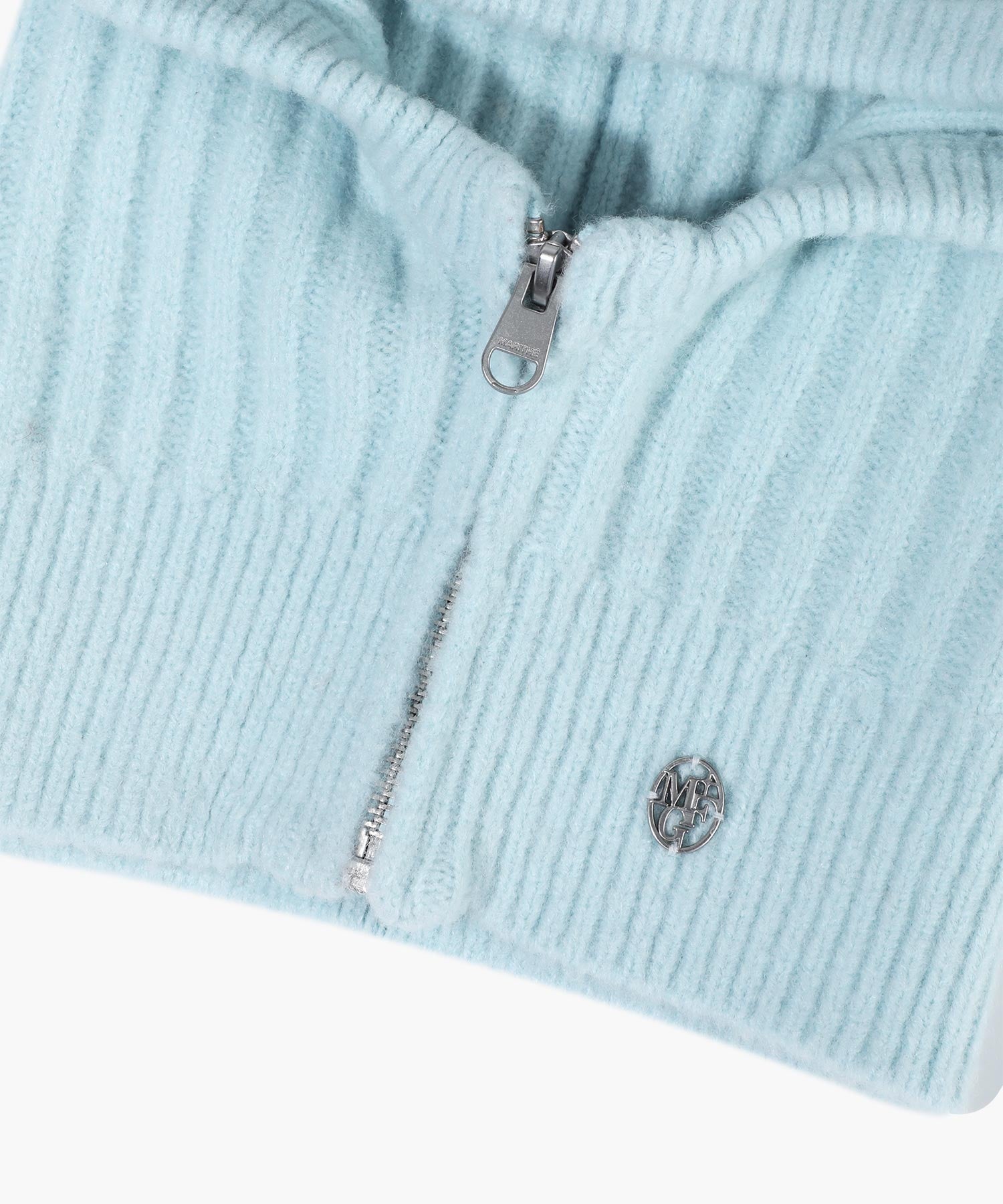 Marithe & Francois Girbaud - Circle Logo Zip Up Balaclava (Sky Blue) product image 4 | TRAB K-Fashion Australia