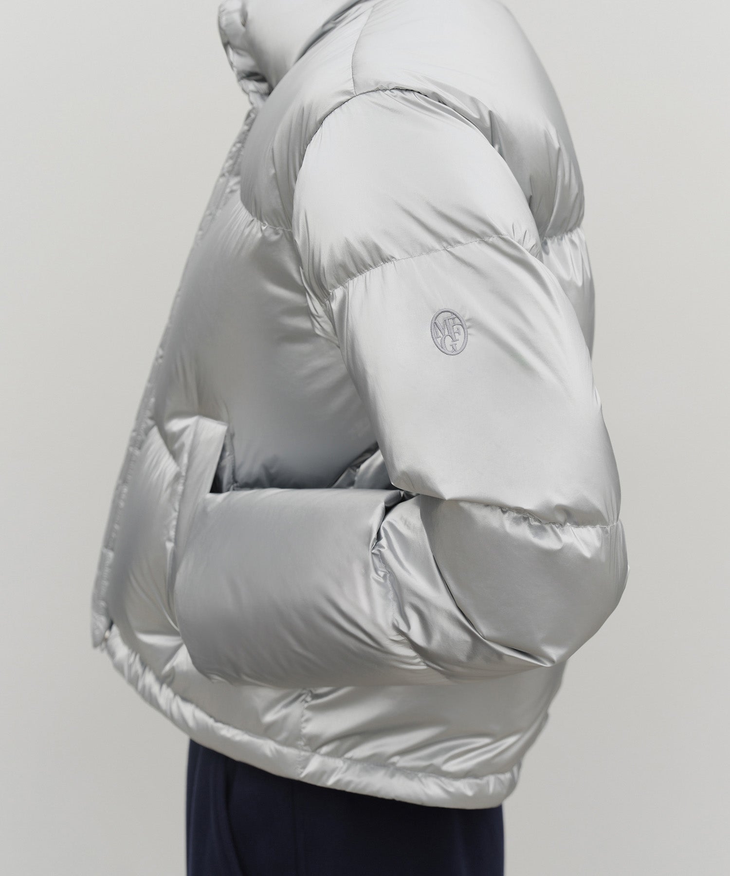 Marithe & Francois Girbaud - Glossy Crop Down Jacket (Silver) product image 4 | TRAB K-Fashion Australia
