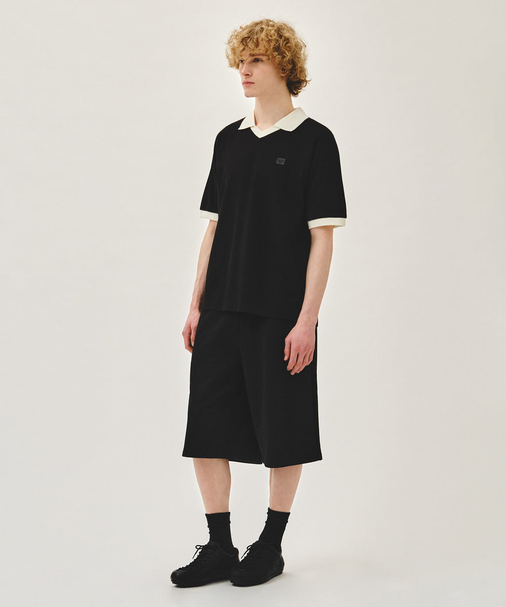 Marithe & Francois Girbaud - Embo Logo Bermuda Sweat Shorts (Black) product image 4 | TRAB K-Fashion Australia