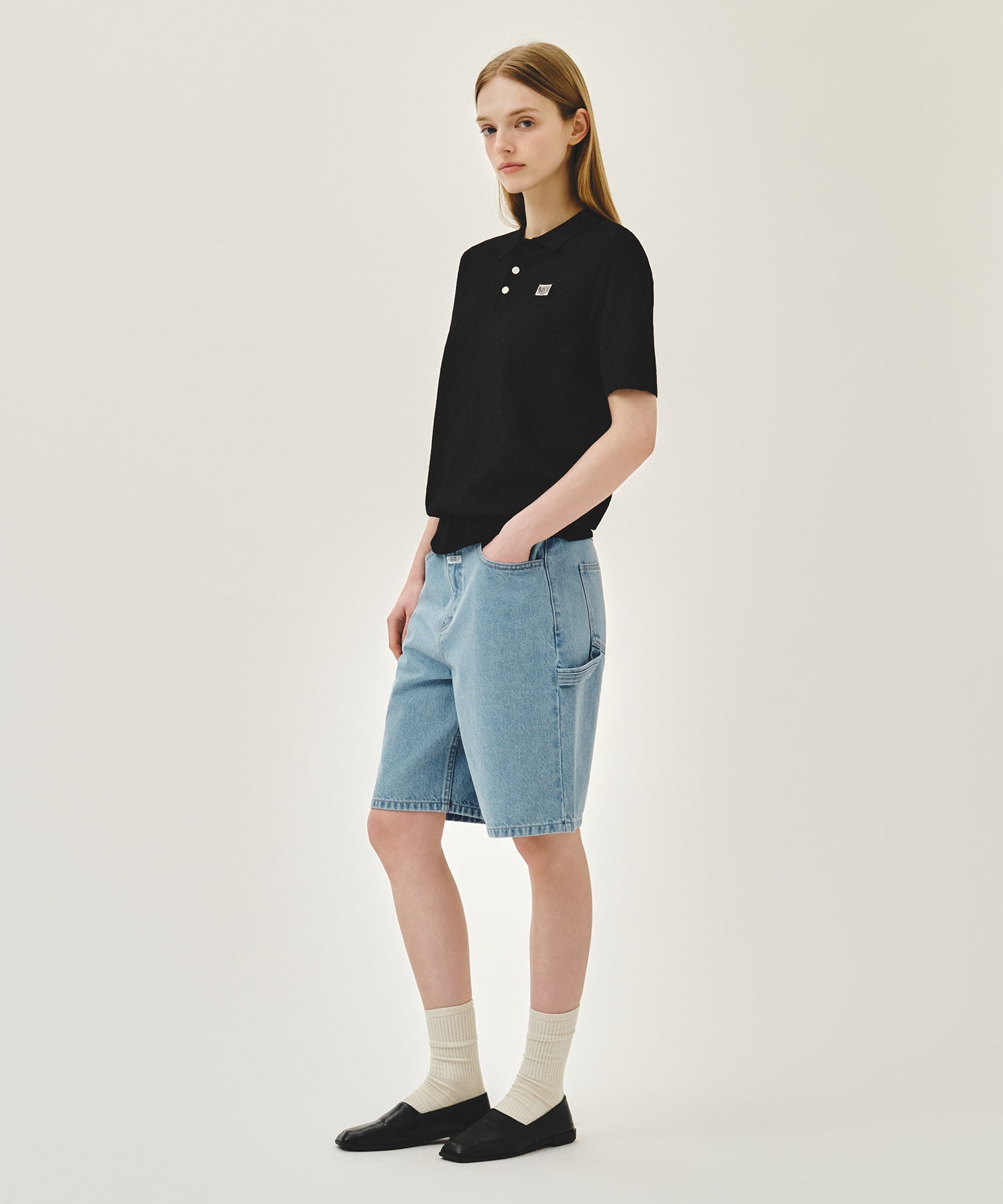 Marithe & Francois Girbaud - Carpenter Denim Shorts (Light Blue) product image 4 | TRAB K-Fashion Australia