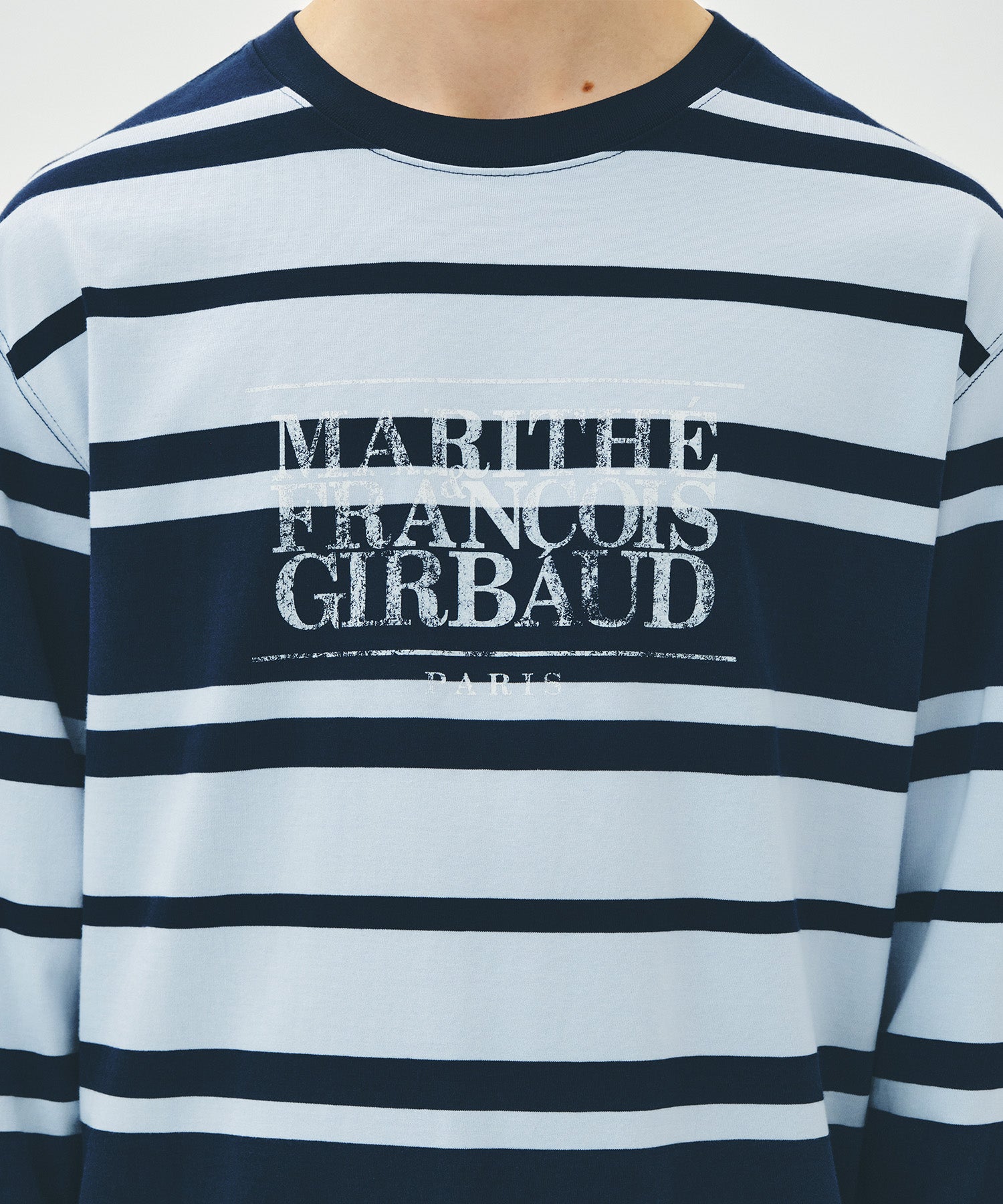 Marithe & Francois Girbaud - Crack Classic Logo Long Sleeve Tee (Stripe) product image 4 | TRAB K-Fashion Australia