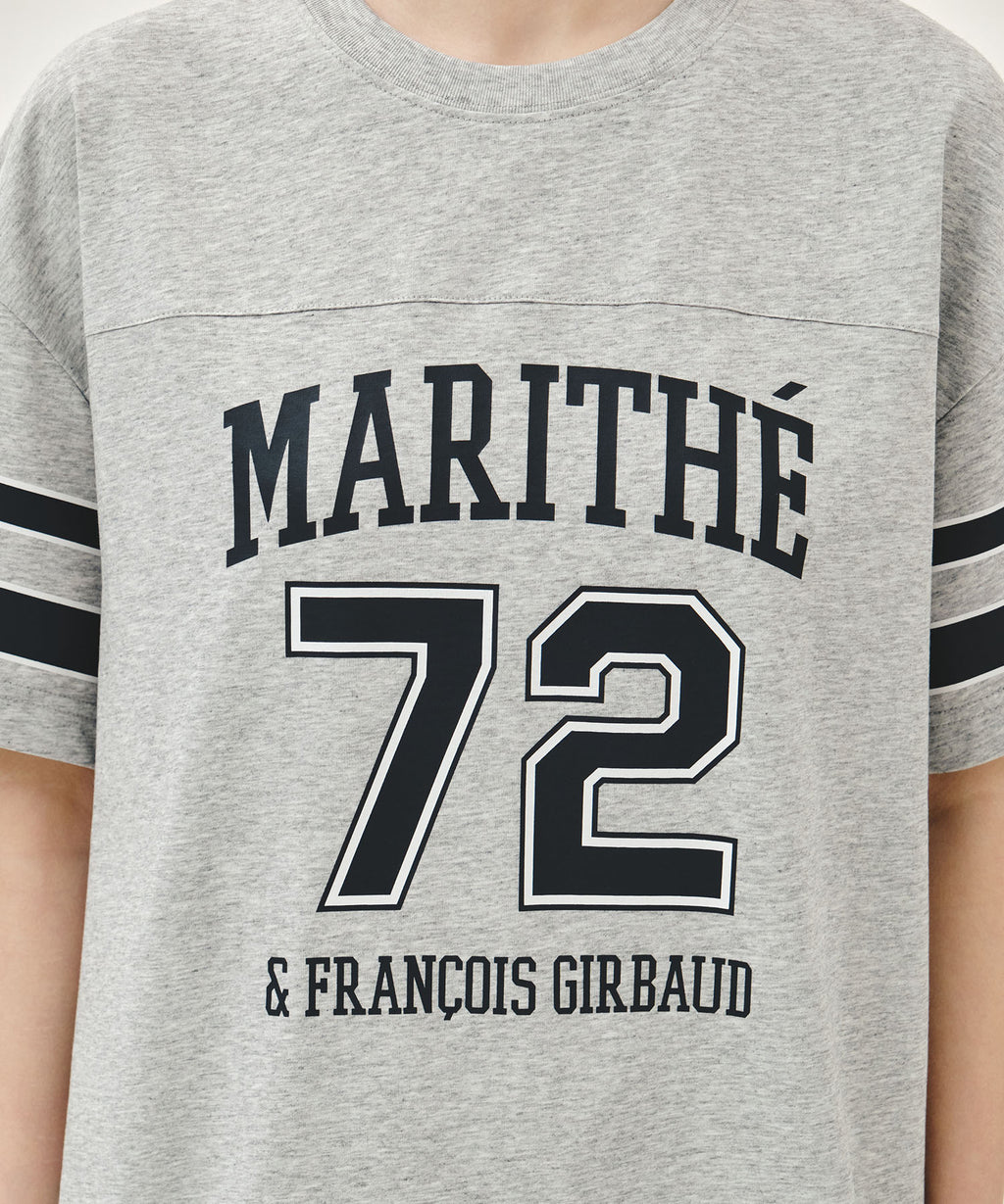 Marithe & Francois Girbaud - Aerocool Football Oversized Tee (Heather Gray) product image 4 | TRAB K-Fashion Australia