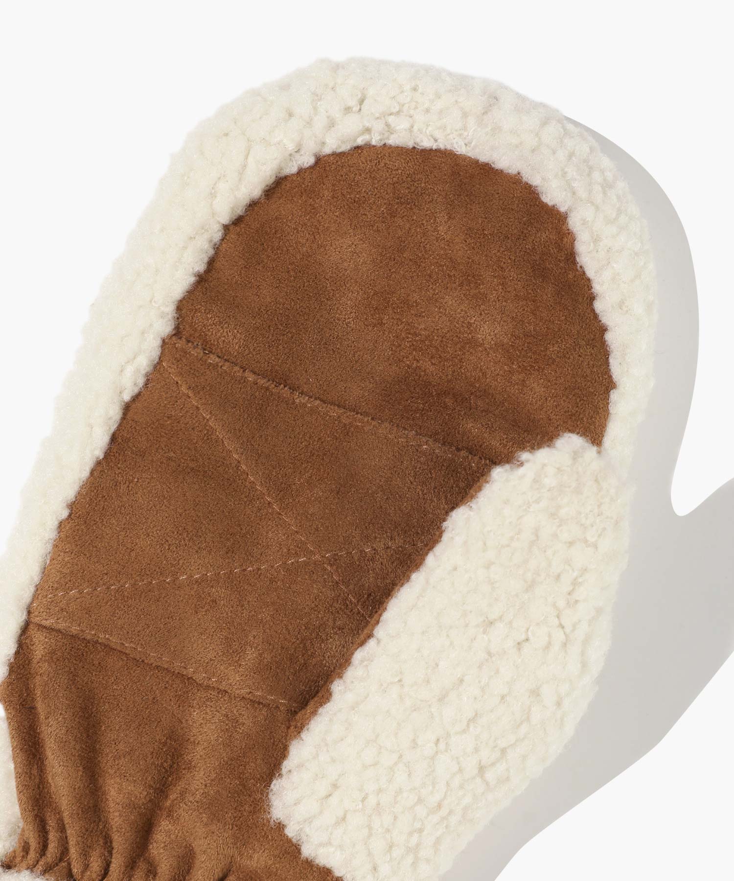 Marithe & Francois Girbaud - Classic Logo Fur Mittens (Ivory) product image 4 | TRAB K-Fashion Australia