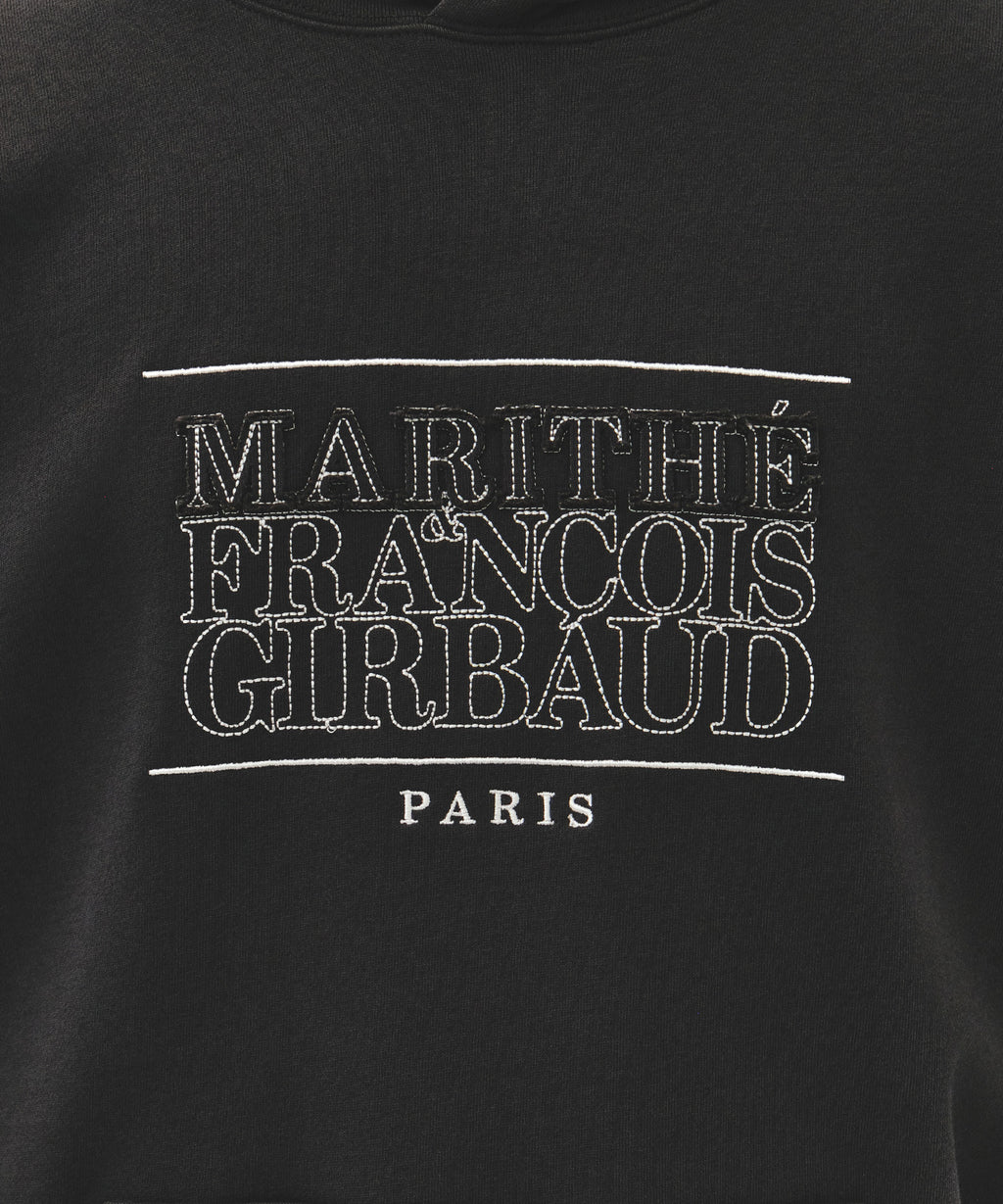 Marithe & Francois Girbaud - Classic Logo Applique Mix Hoodie (Charcoal) product image 4 | TRAB K-Fashion Australia