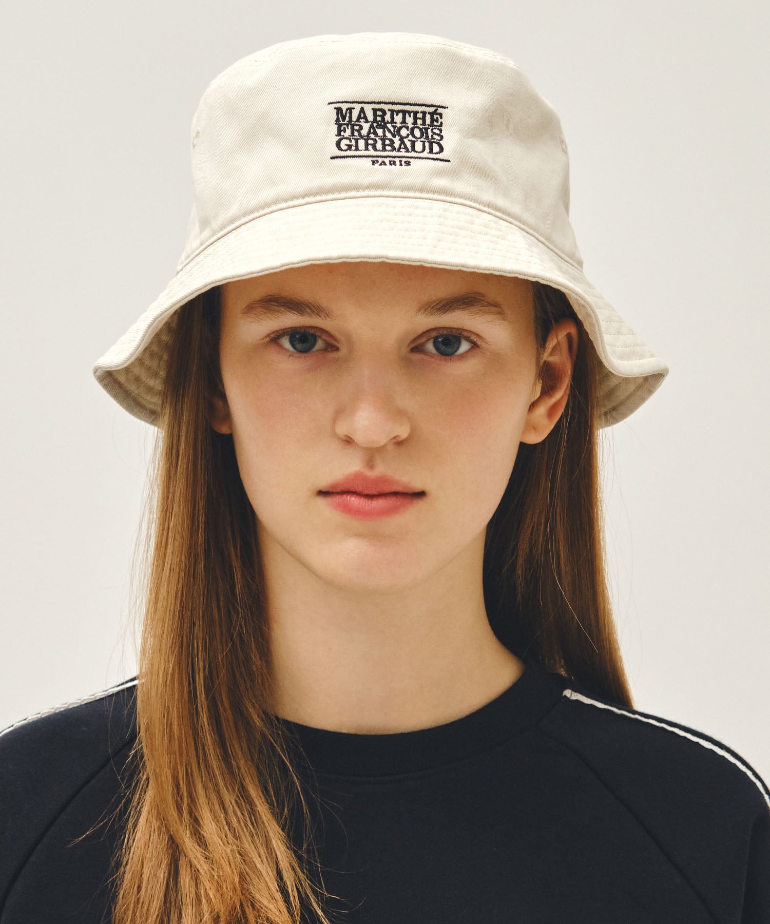 Marithe & Francois Girbaud - Classic Logo Bucket Hat (Ecru) product image 4 | TRAB K-Fashion Australia