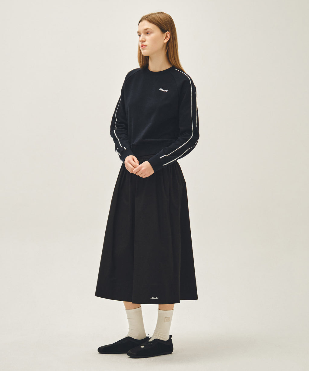 Marithe & Francois Girbaud - Cotton Waist Wrinkle Skirt (Black) product image 4 | TRAB K-Fashion Australia