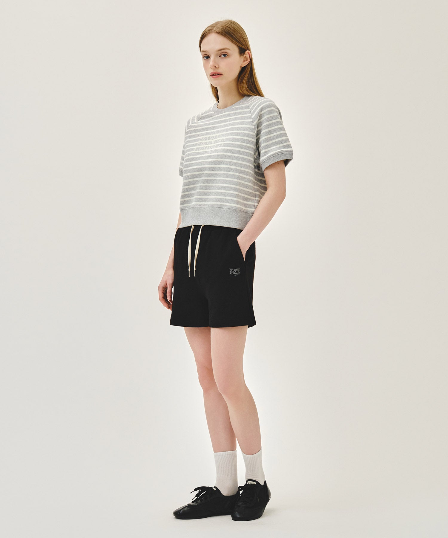 Marithe & Francois Girbaud - Vintage Classic Logo Sweat Shorts (Black) product image 4 | TRAB K-Fashion Australia