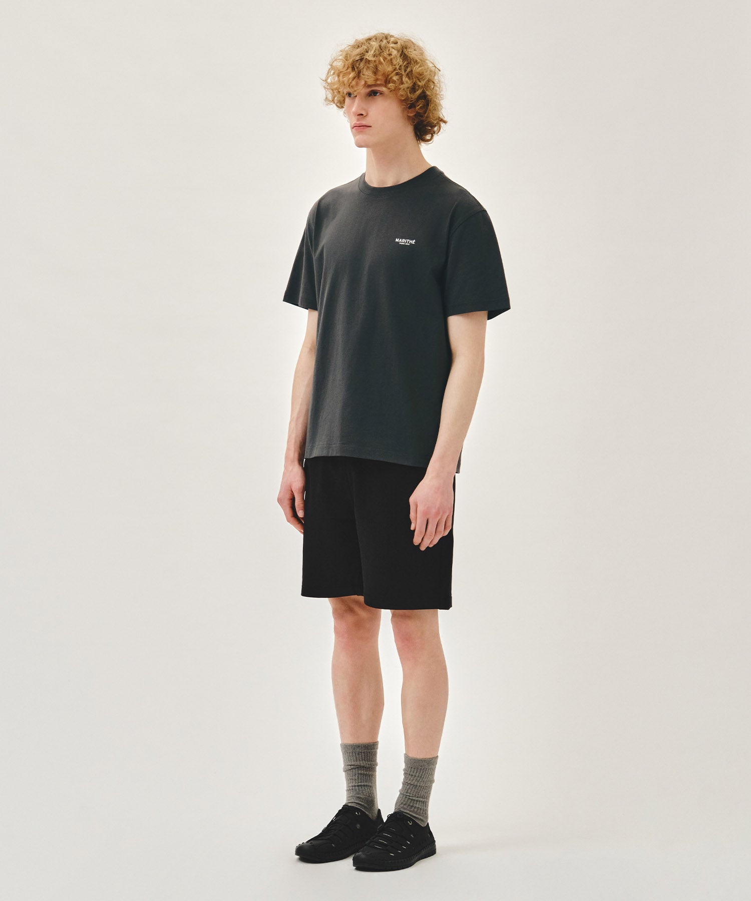 Marithe & Francois Girbaud - Classic Logo Sweat Shorts (Black) product image 4 | TRAB K-Fashion Australia