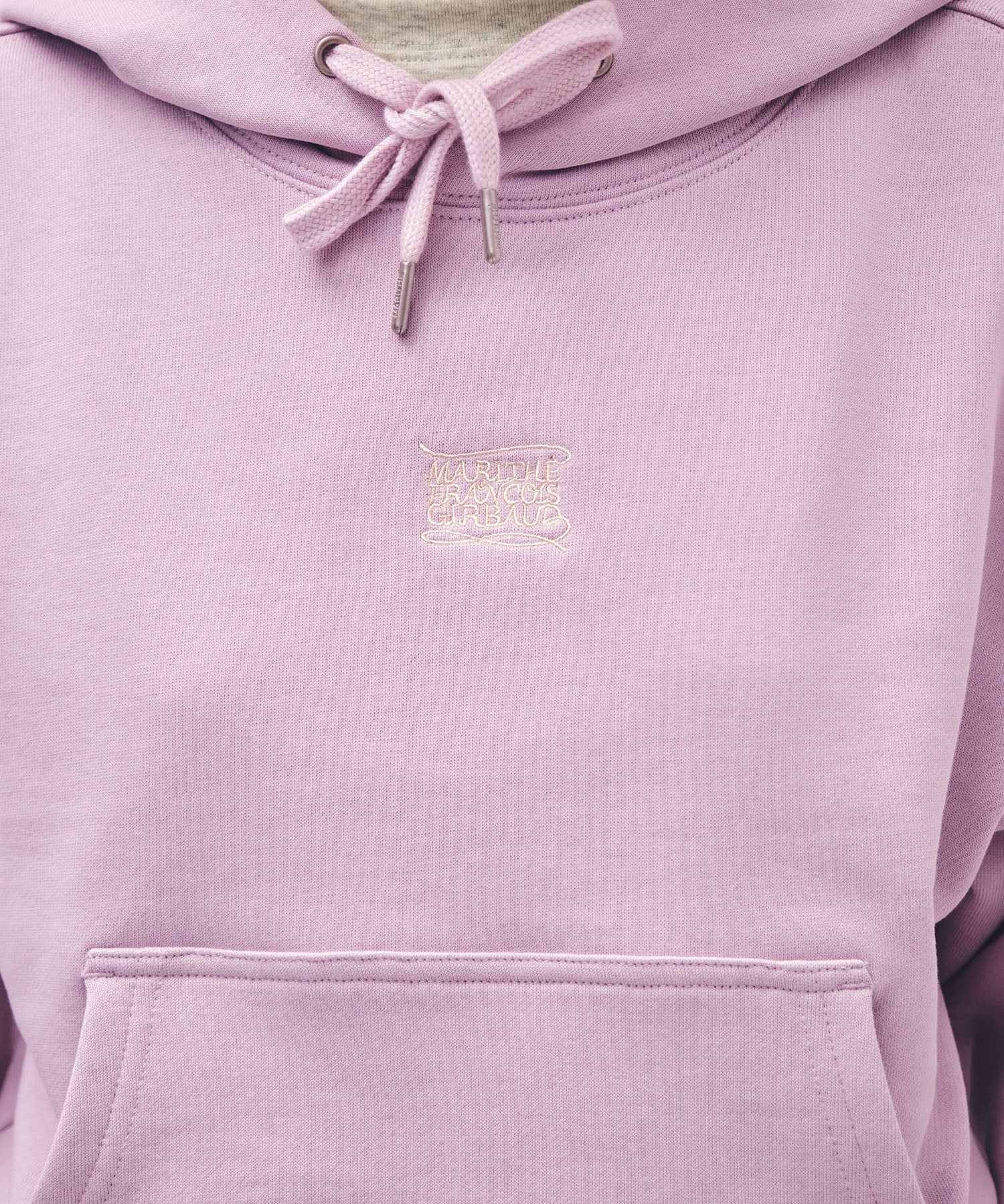 Marithe & Francois Girbaud - Drawing Classic Logo Crop Hoodie (Lavender) product image 4 | TRAB K-Fashion Australia