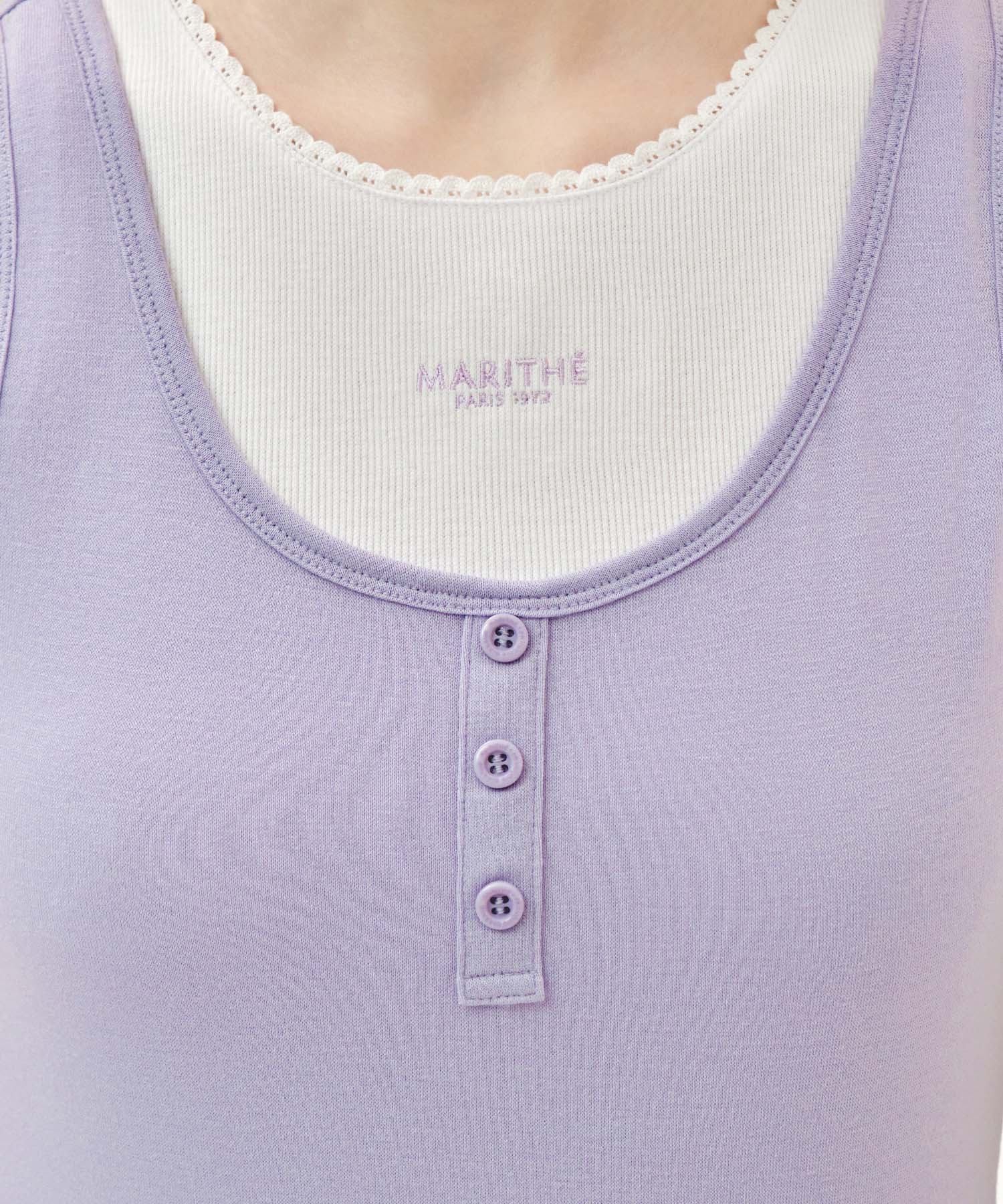 Marithe & Francois Girbaud - Layered Sleeveless (Lavender) product image 4 | TRAB K-Fashion Australia