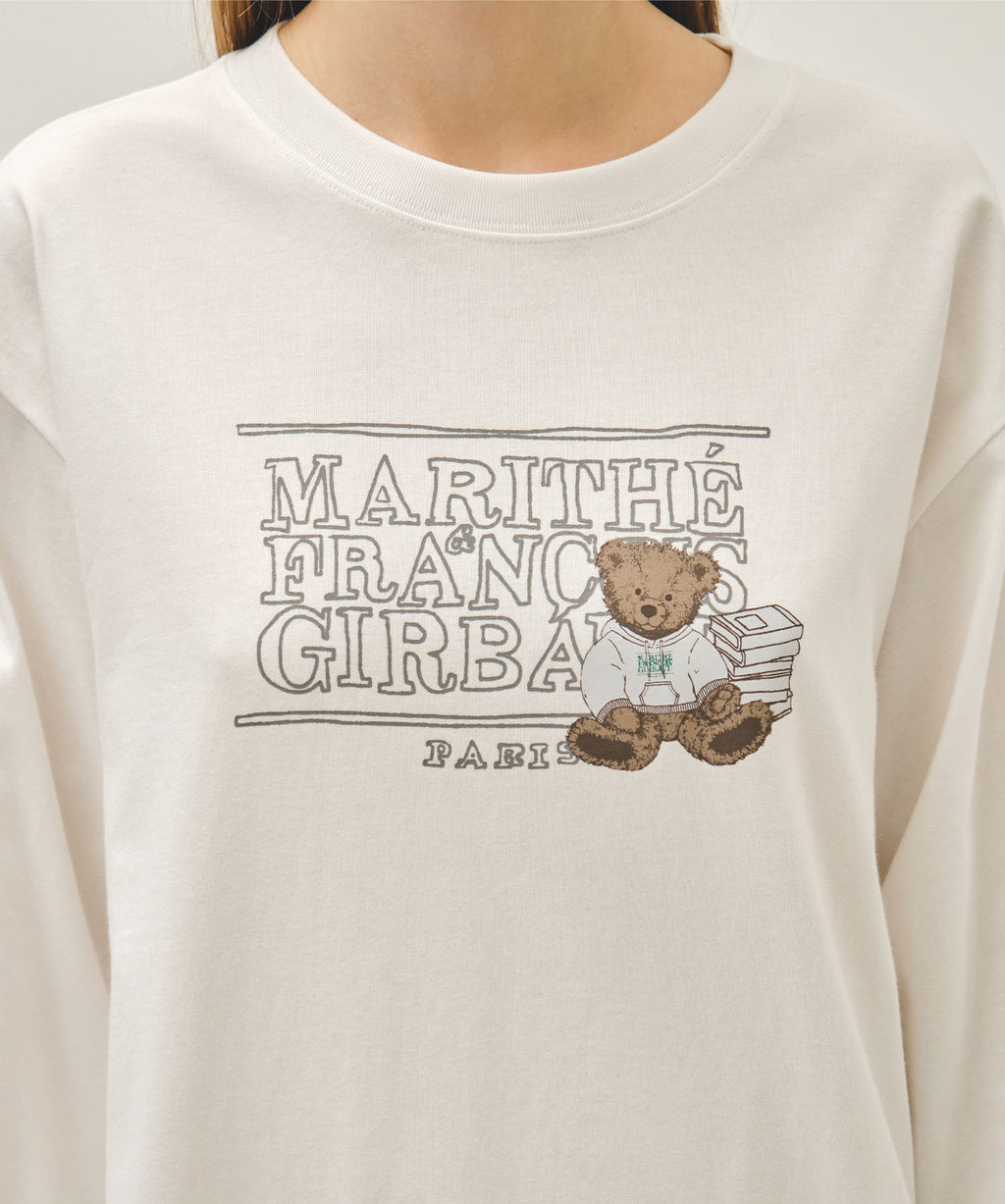 Marithe & Francois Girbaud - Doodle Classic Logo Long Sleeve Tee (White) product image 4 | TRAB K-Fashion Australia