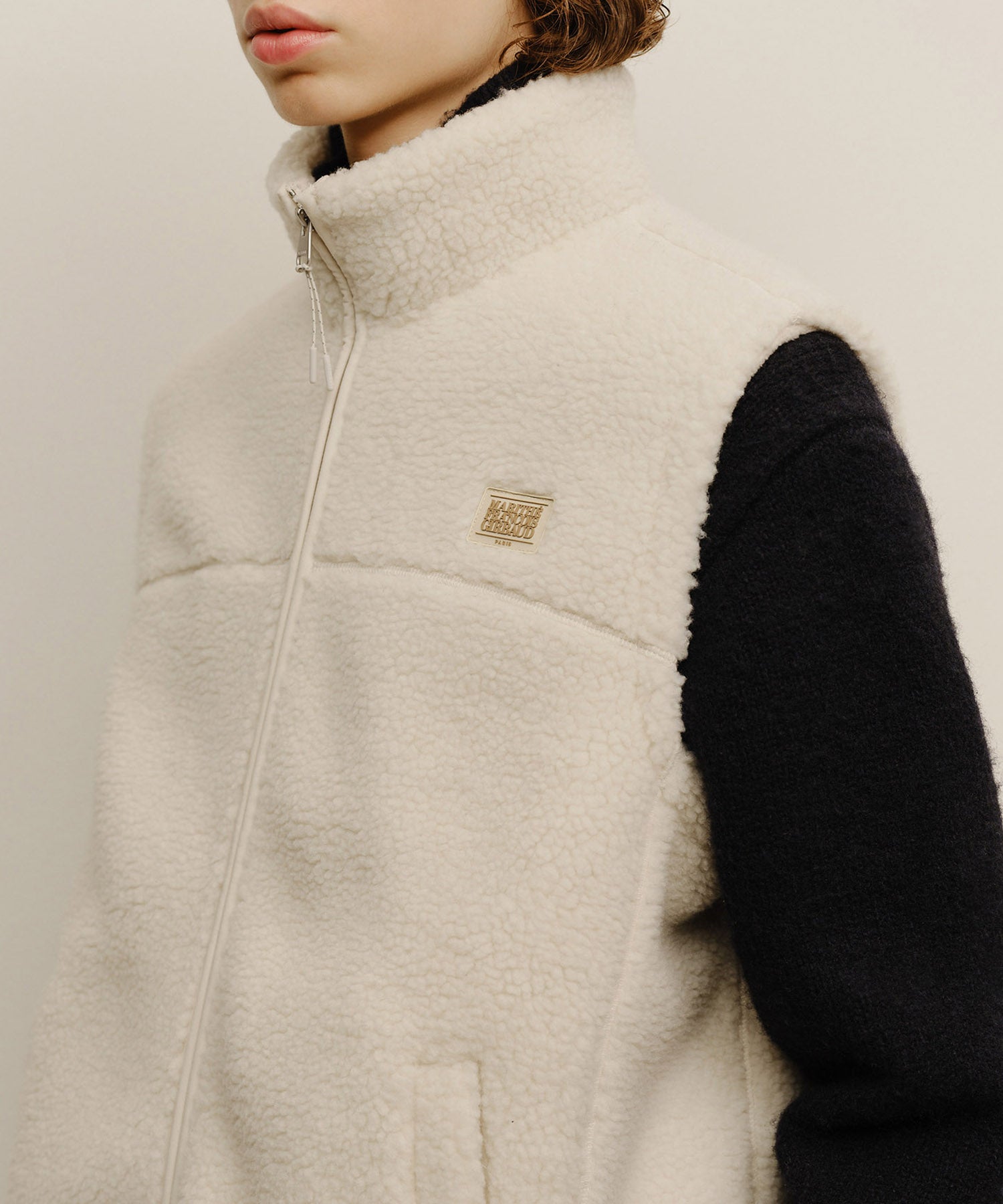 Marithe & Francois Girbaud - Marithe Sport Fleece Vest (Ivory) product image 4 | TRAB K-Fashion Australia