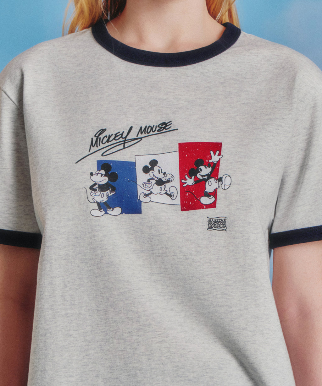 Marithe & Francois Girbaud - Mickey_french Ringer Tee (Light Heather Gray) product image 4 | TRAB K-Fashion Australia
