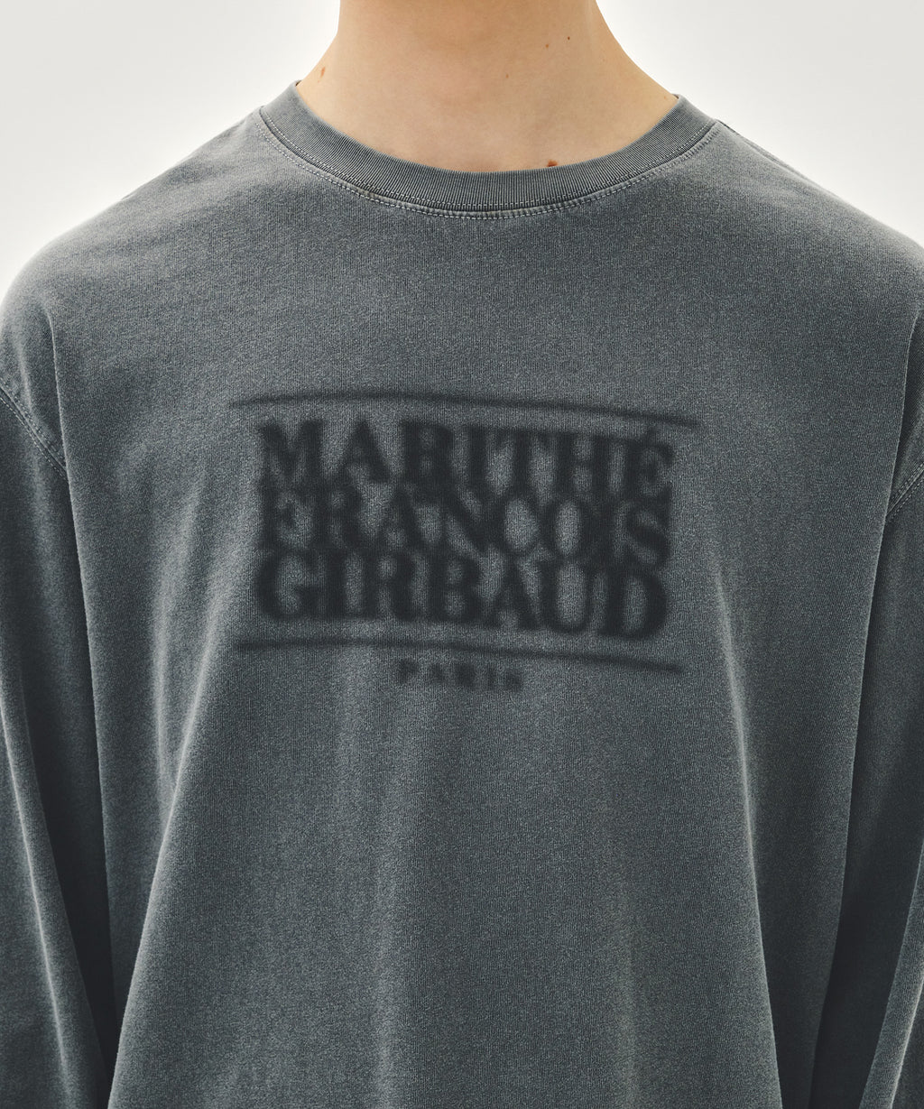 Marithe & Francois Girbaud - Shadow Classic Logo Dyeing Long Sleeve Tee (Charcoal) product image 4 | TRAB K-Fashion Australia