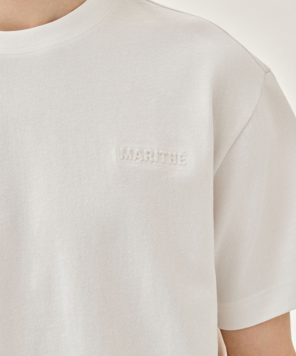 Marithe & Francois Girbaud - Embo Small Regular Logo Tee (White) product image 4 | TRAB K-Fashion Australia
