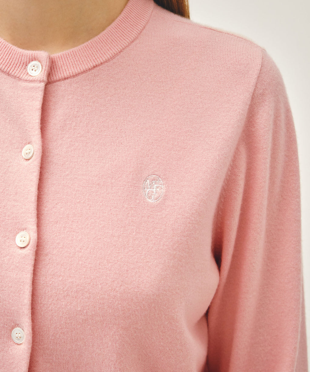 Marithe & Francois Girbaud - Basic Knit Cardigan Setup (Coral Pink) product image 4 | TRAB K-Fashion Australia