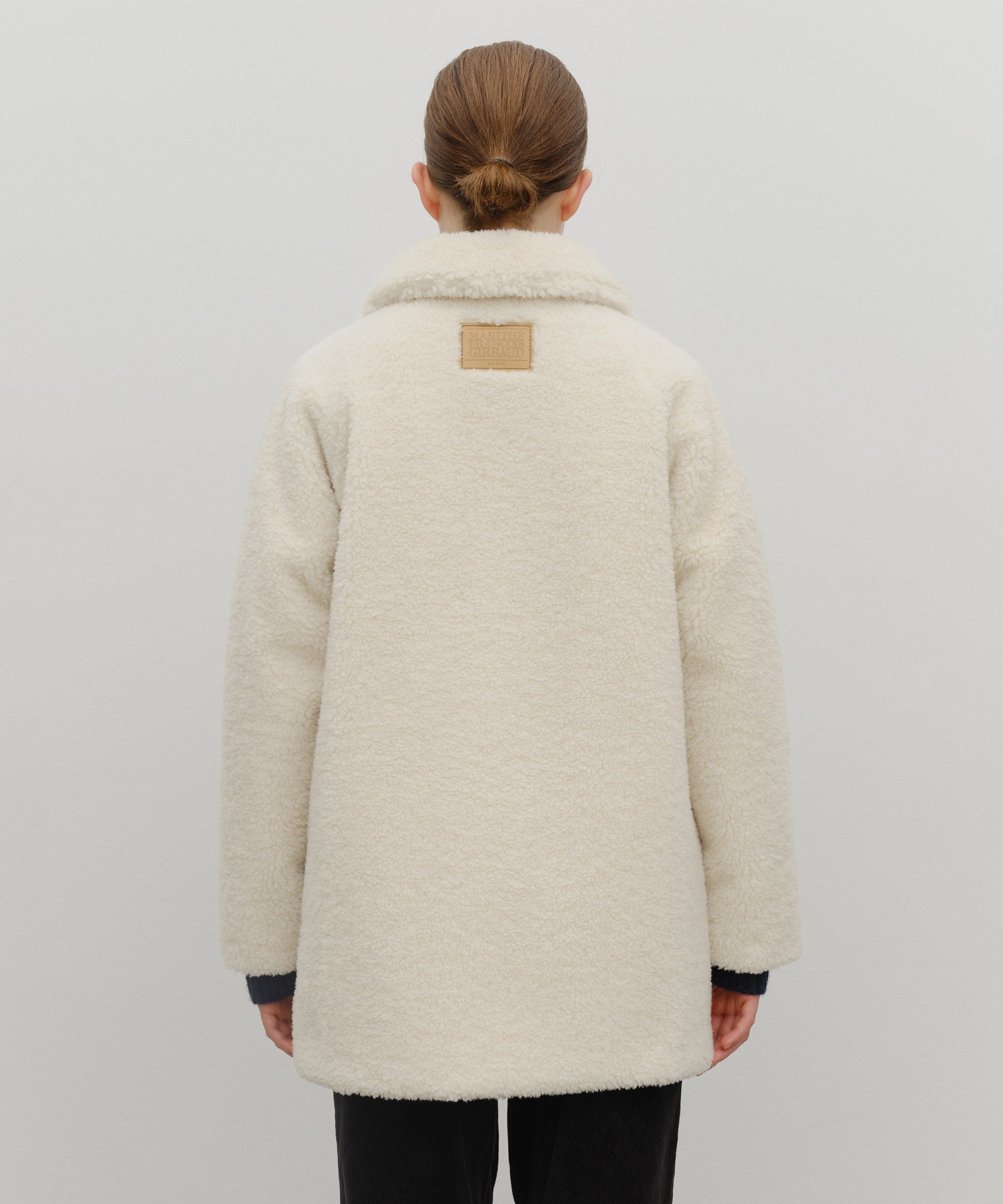 Marithe & Francois Girbaud - Mid Shearling Fur Coat (Ivory) product image 6 | TRAB K-Fashion Australia
