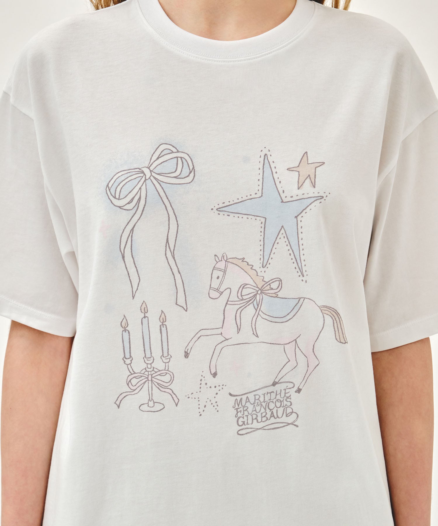 Marithe & Francois Girbaud - Unicorn Graphic Oversized Tee (White) product image 4 | TRAB K-Fashion Australia