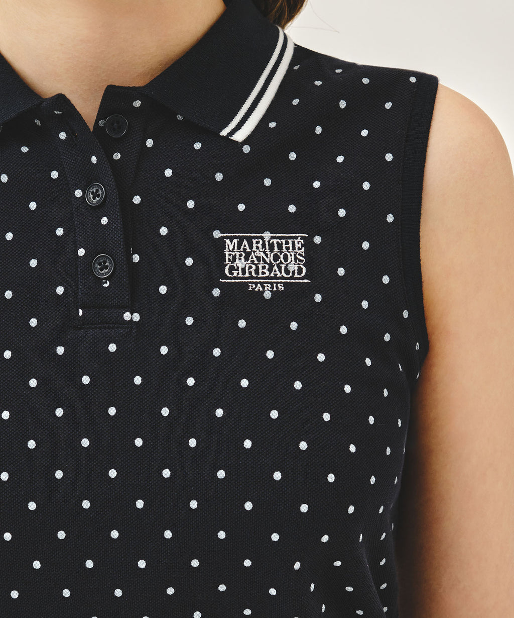 Marithe & Francois Girbaud - Small Classic Logo Pk Collar Sleeveless (Dot) product image 4 | TRAB K-Fashion Australia