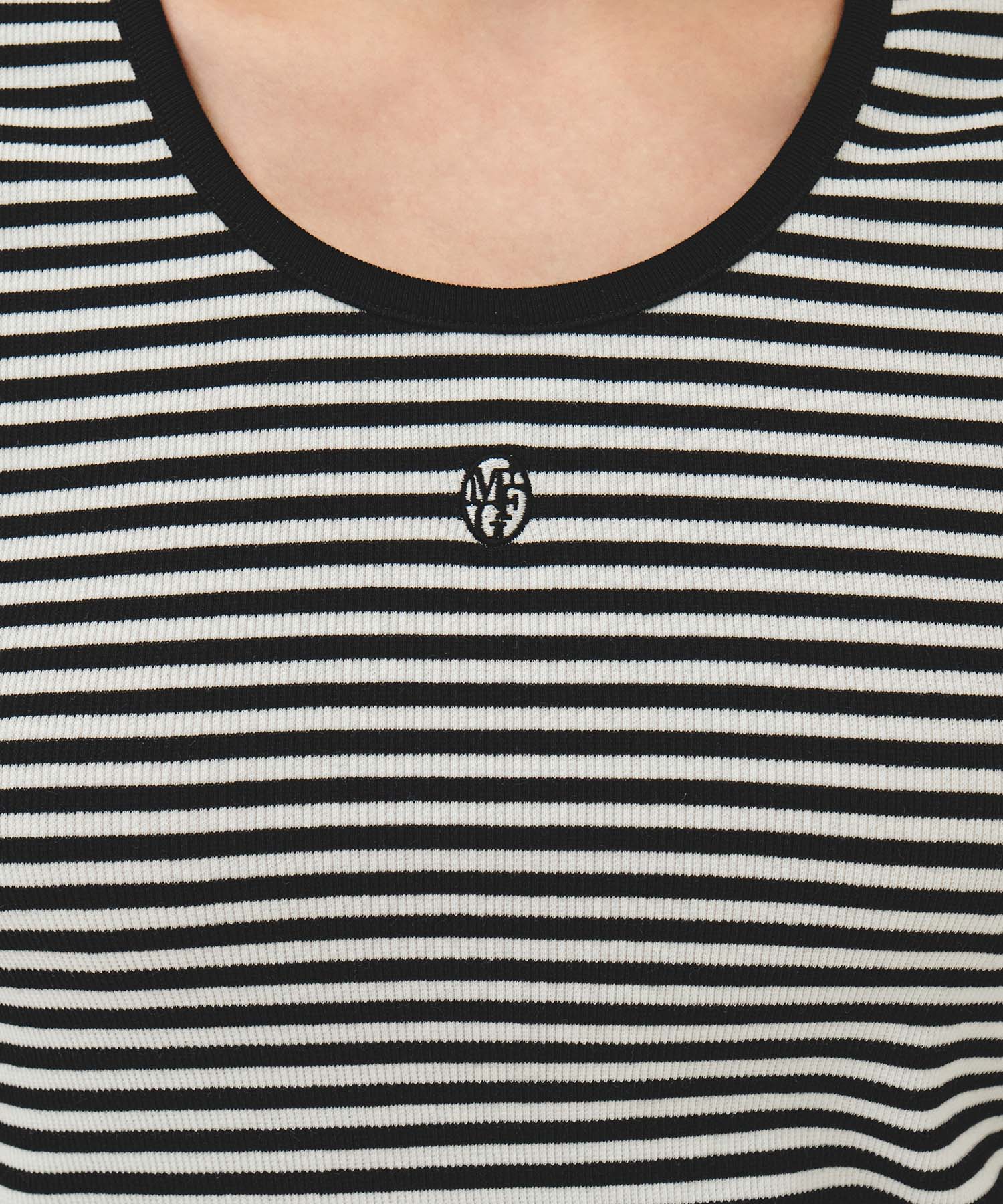 Marithe & Francois Girbaud - Deep Neck Ringer Tee (Black) product image 4 | TRAB K-Fashion Australia