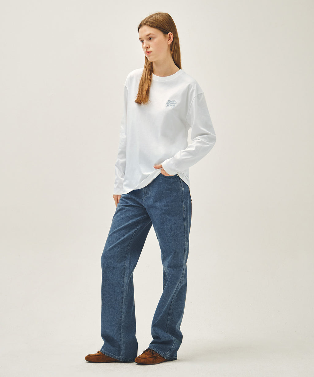 Marithe & Francois Girbaud - High Straight Stripe Denim Pants (Blue) product image 4 | TRAB K-Fashion Australia
