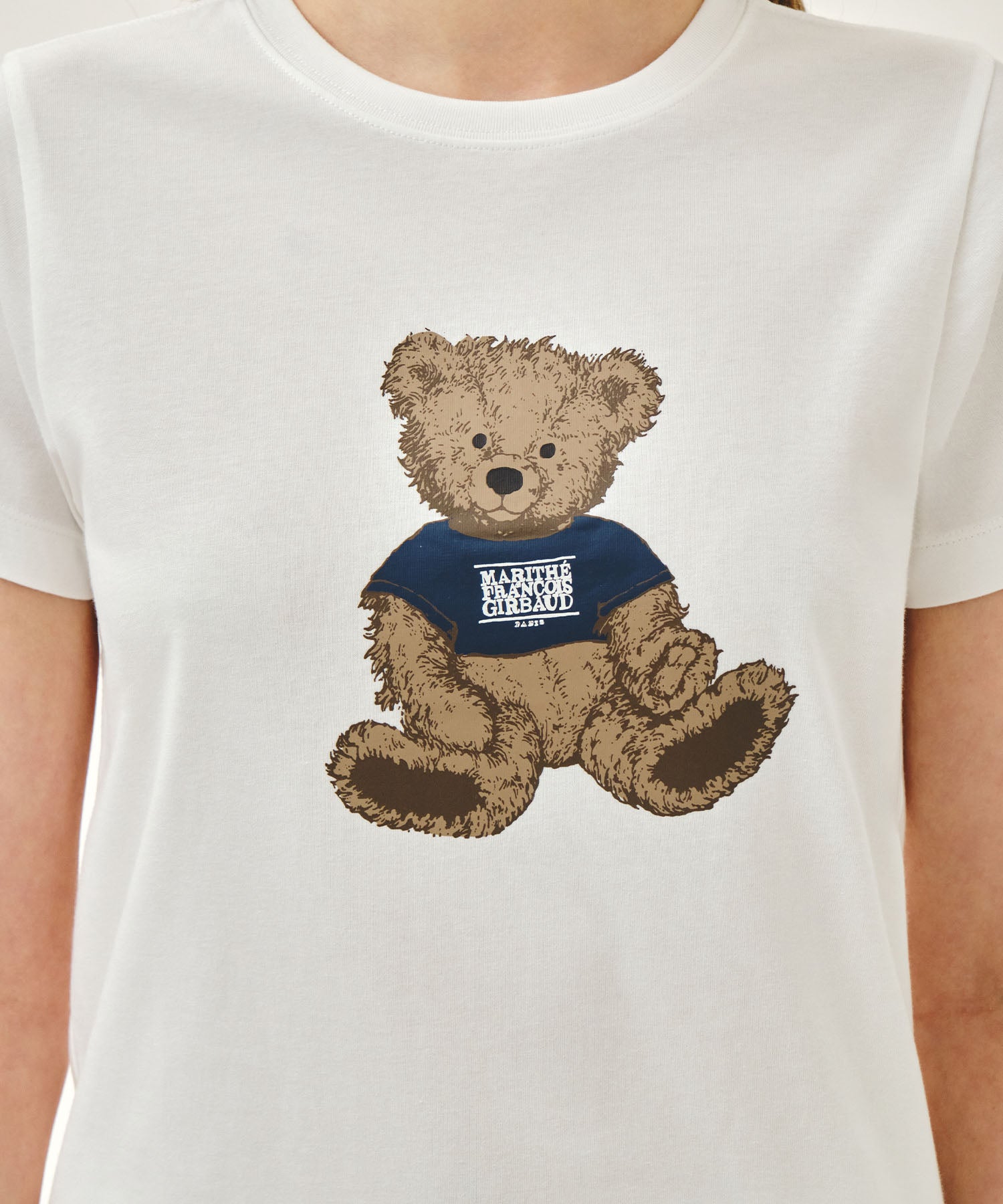 Marithe & Francois Girbaud - Doodle Bear Tee (White/Beige) product image 4 | TRAB K-Fashion Australia