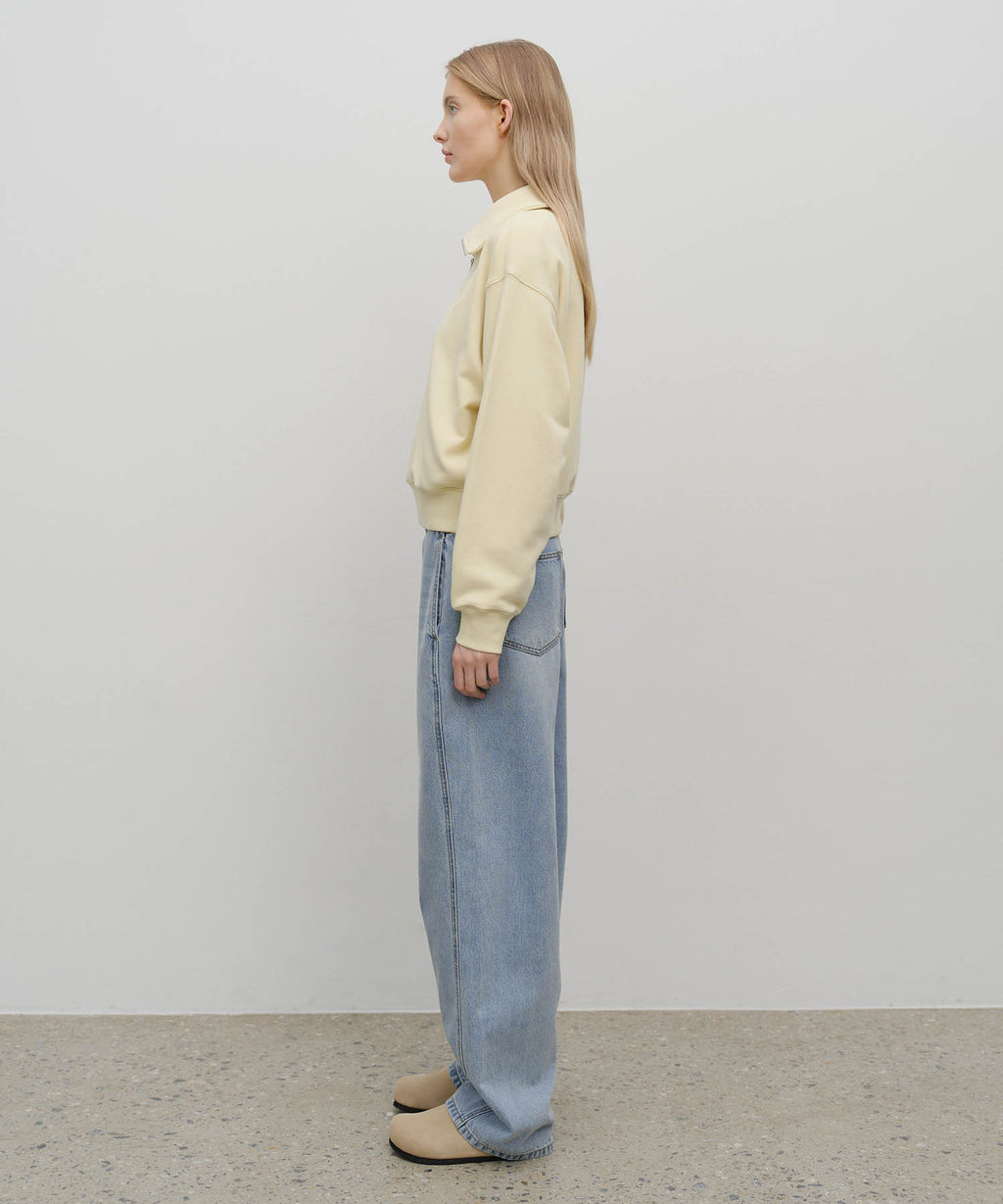 Marithe & Francois Girbaud - Wide Balloon Fit Denim Pants (Light Blue) product image 4 | TRAB K-Fashion Australia