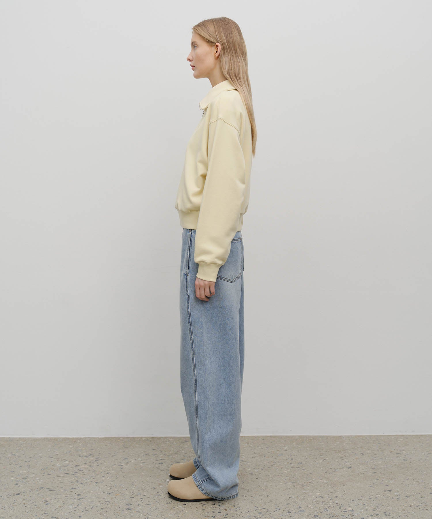 Marithe & Francois Girbaud - Wide Balloon Fit Denim Pants (Light Blue) product image 4 | TRAB K-Fashion Australia