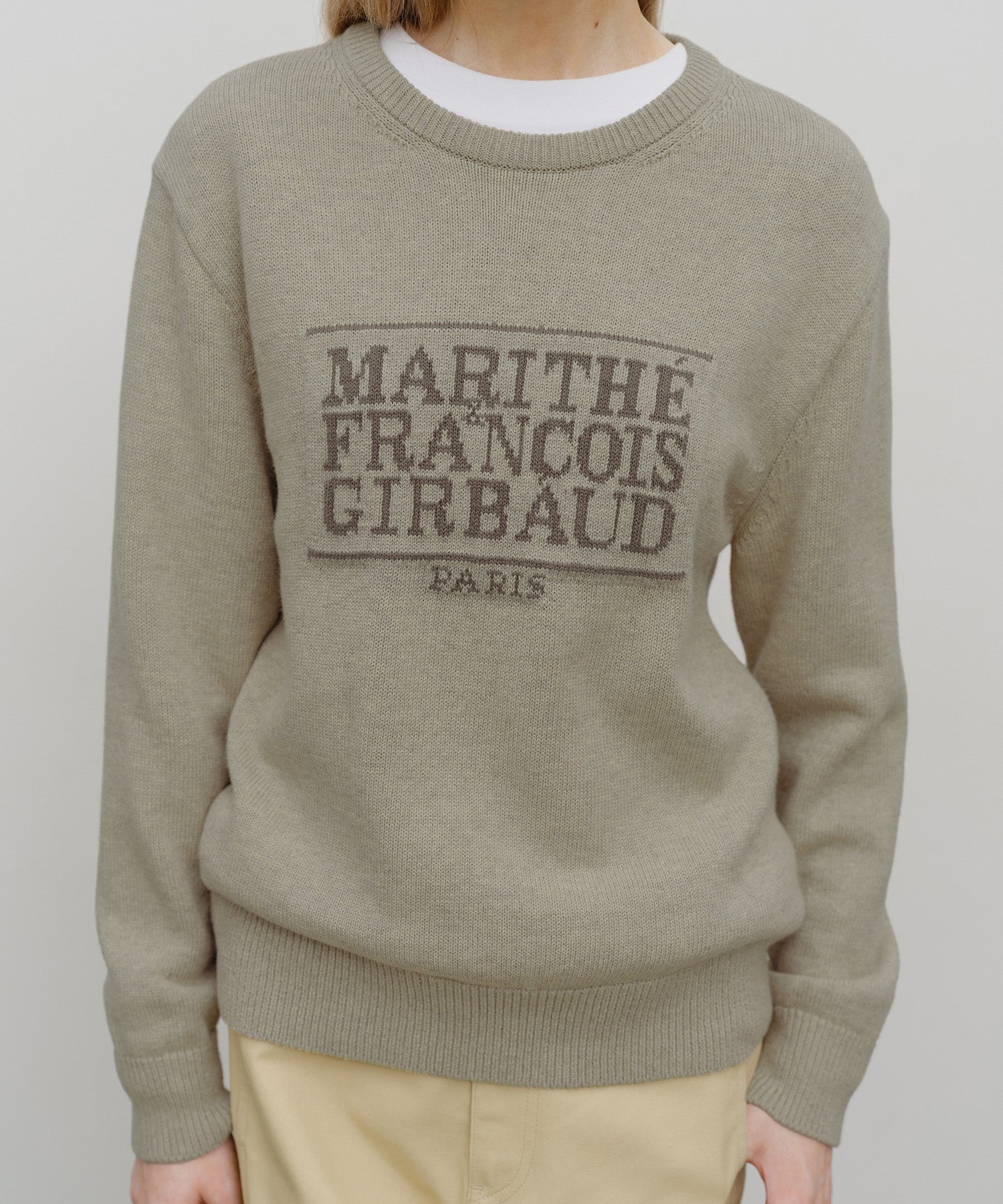 Marithe & Francois Girbaud - Classic Logo Knit Pullover (Oatmeal) product image 7 | TRAB K-Fashion Australia