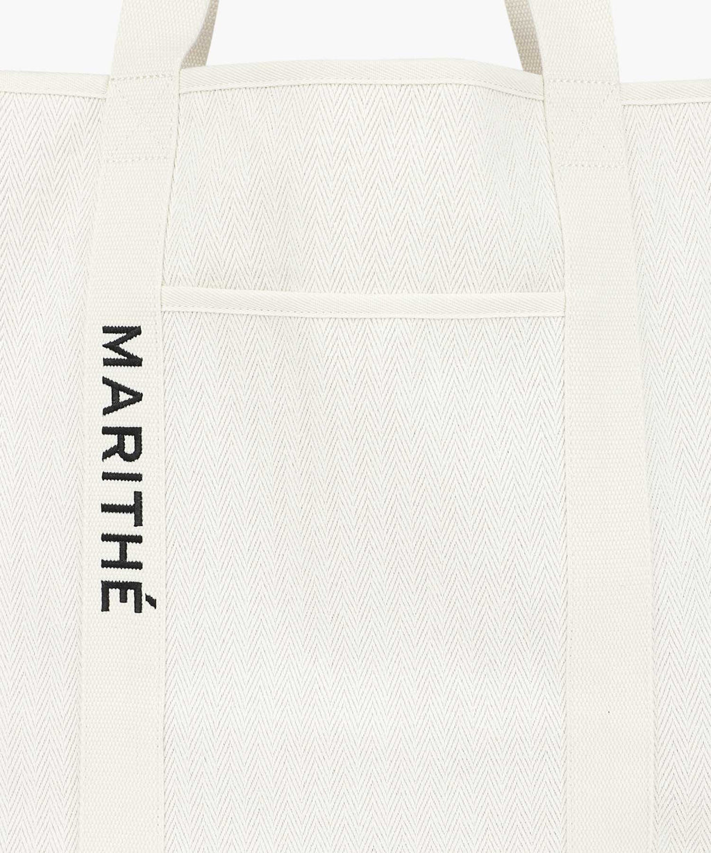 Marithe & Francois Girbaud - Regular Logo Big Cotton Bag (Natural) product image 4 | TRAB K-Fashion Australia