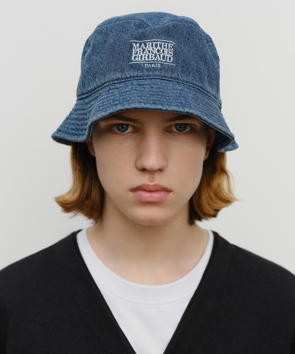 Marithe & Francois Girbaud - Classic Logo Bucket Hat (Blue) product image 4 | TRAB K-Fashion Australia