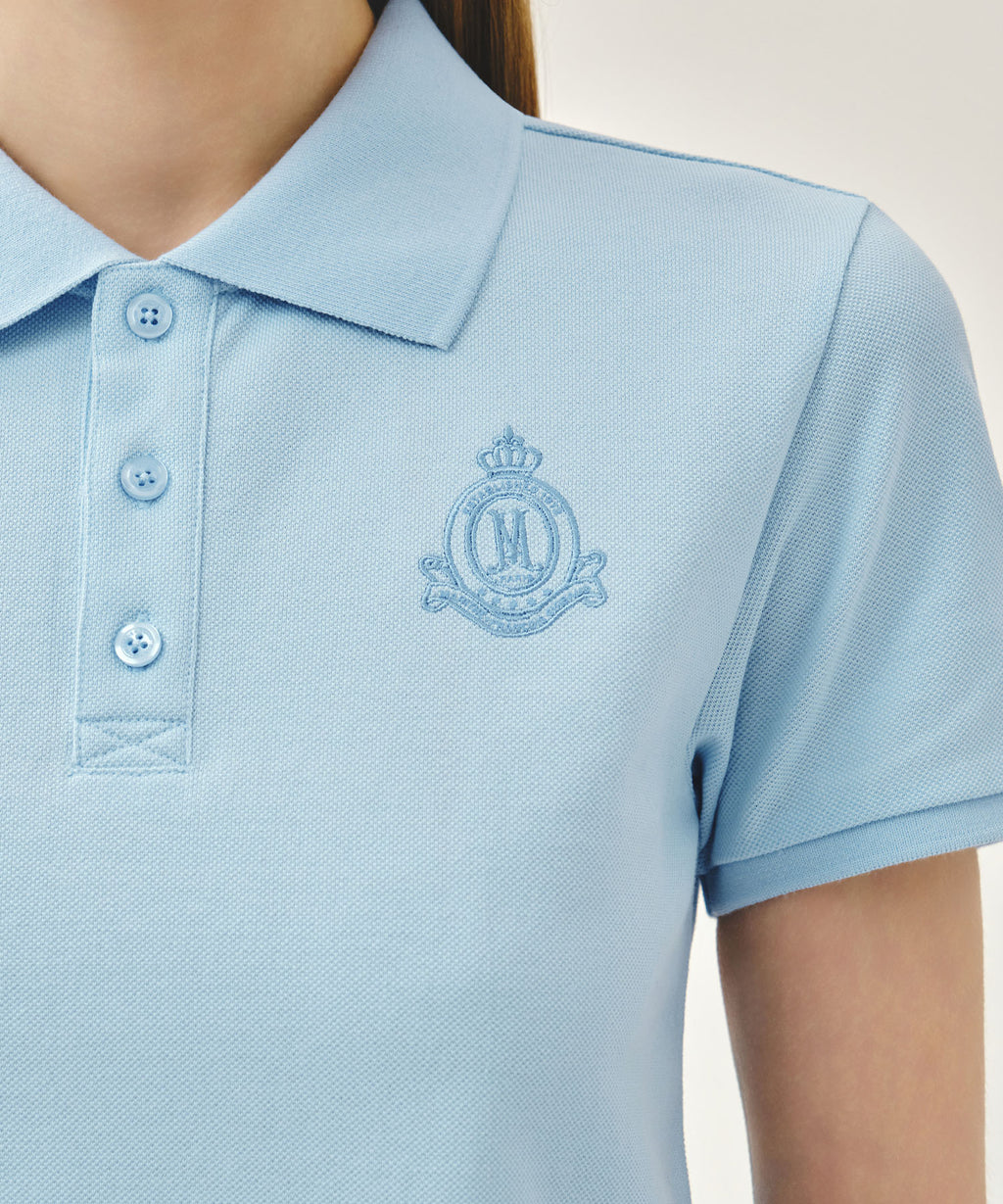 Marithe & Francois Girbaud - Emblem Pk Collar Tee (Sky Blue) product image 4 | TRAB K-Fashion Australia