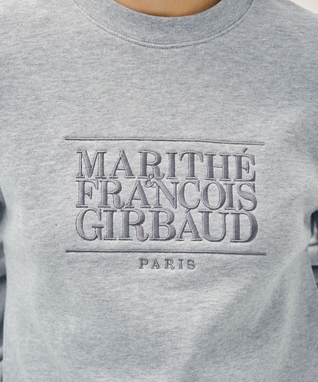 Marithe & Francois Girbaud - Classic Logo Crop Sweatshirt (Heather Gray) product image 4 | TRAB K-Fashion Australia