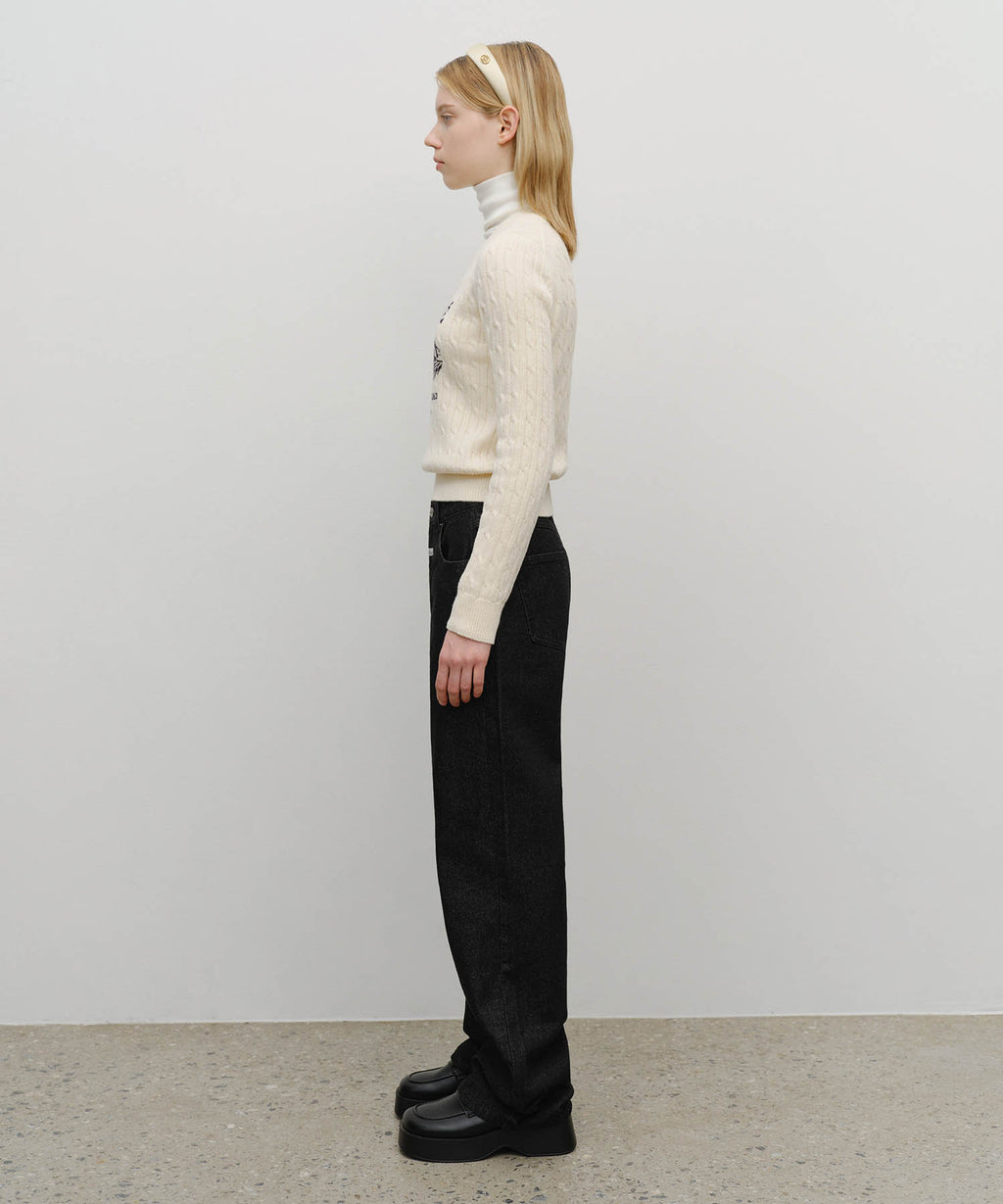 Marithe & Francois Girbaud - Straight Fit Raw Denim Pants (Black) product image 4 | TRAB K-Fashion Australia