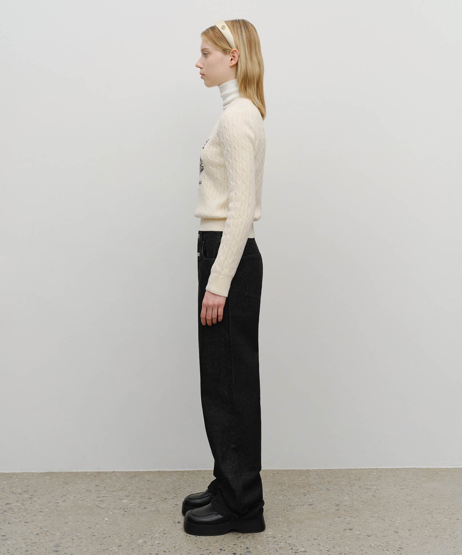 Marithe & Francois Girbaud - Straight Fit Raw Denim Pants (Black) product image 4 | TRAB K-Fashion Australia