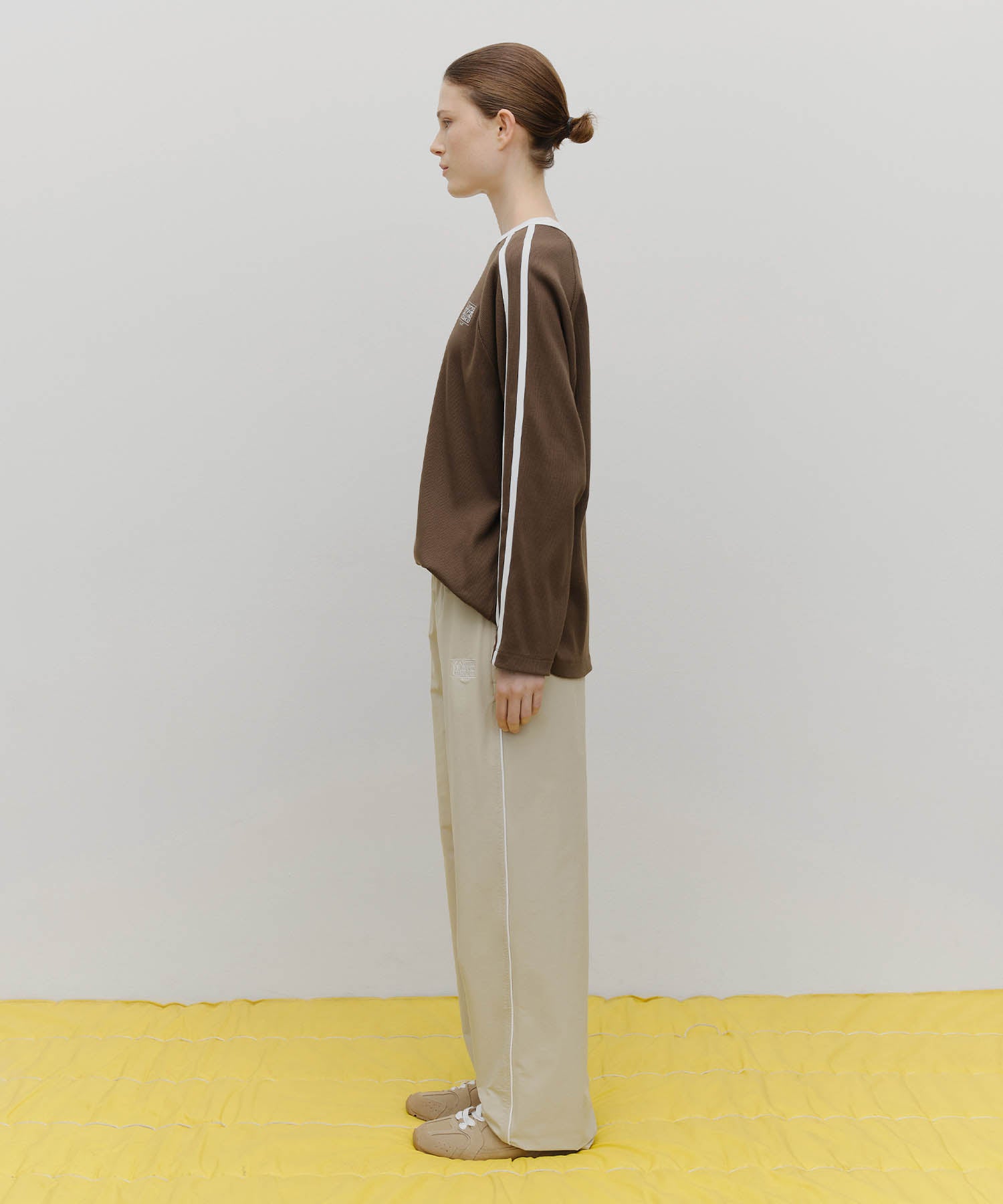 Marithe & Francois Girbaud - Marithe Sport Nylon Track Pants (Beige) product image 4 | TRAB K-Fashion Australia