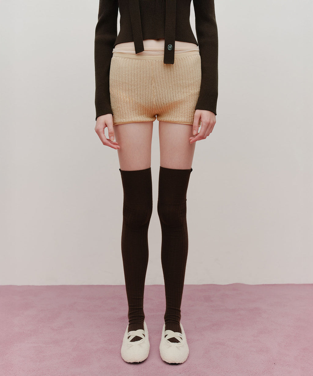 Marithe & Francois Girbaud - Over Knee Long Socks (Brown) product image 4 | TRAB K-Fashion Australia