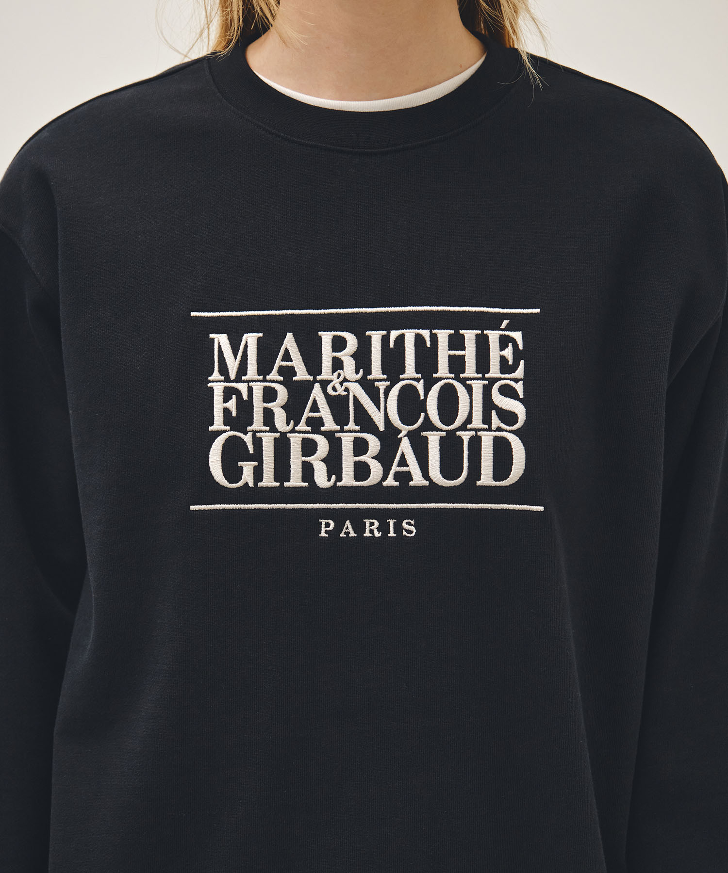 Marithe & Francois Girbaud - Classic Logo Embroidery Sweatshirt (Navy) product image 4 | TRAB K-Fashion Australia