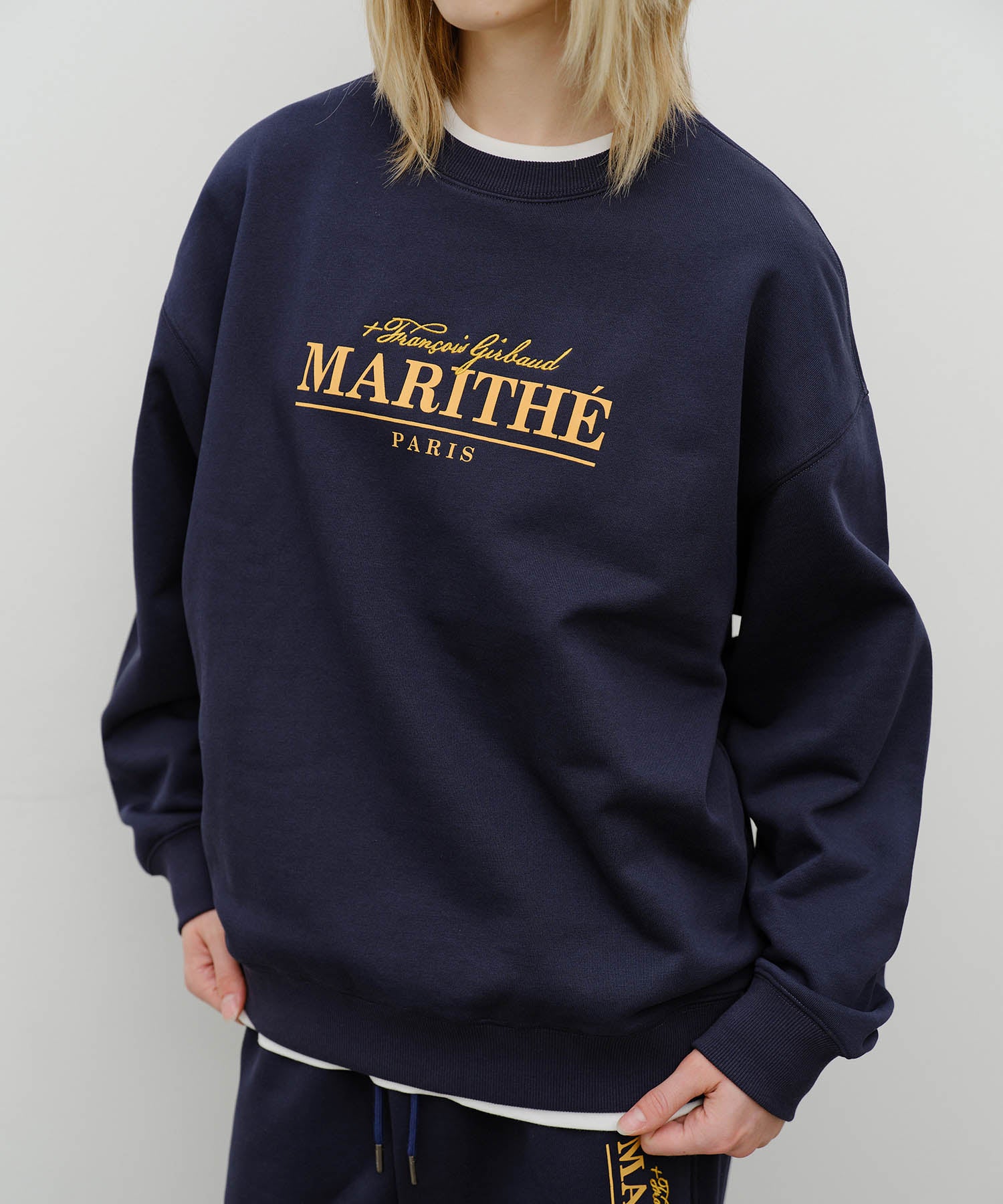 Marithe & Francois Girbaud - Marithe Logo Oversized Sweatshirt (Navy) product image 4 | TRAB K-Fashion Australia