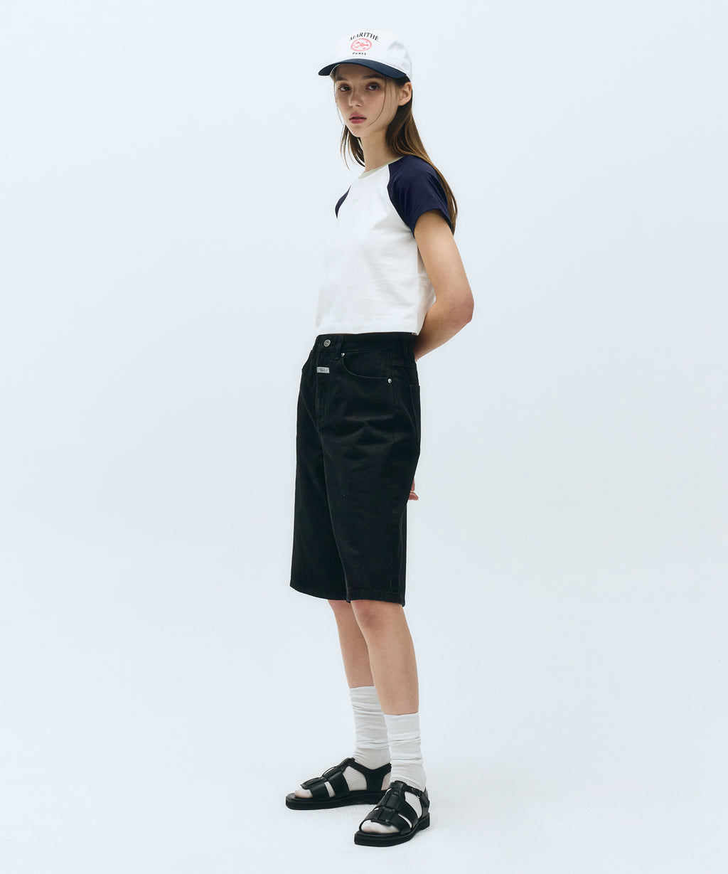 Marithe & Francois Girbaud - Long Bermuda Denim Pants (Black) product image 4 | TRAB K-Fashion Australia