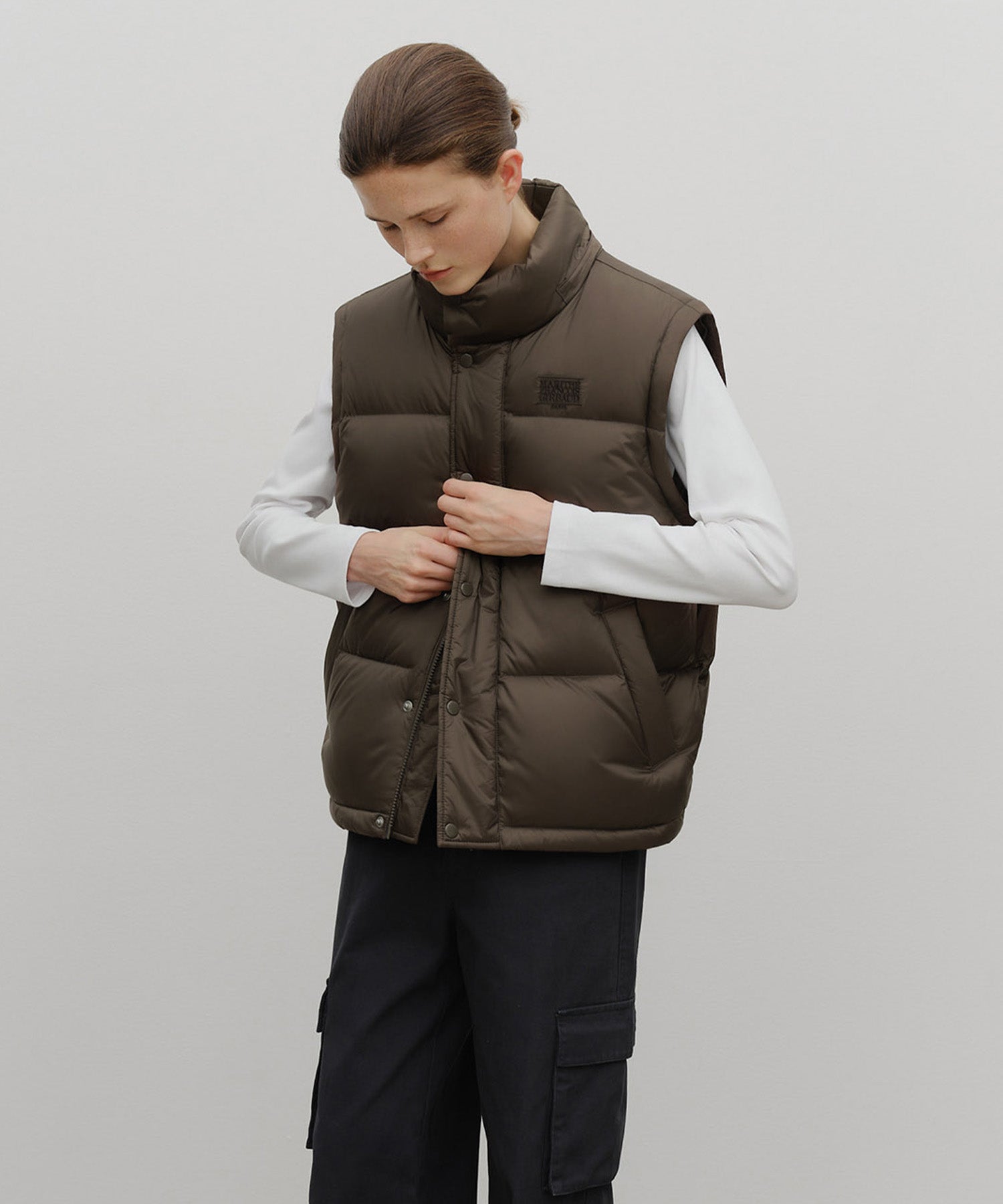 Marithe & Francois Girbaud - Detatchable Down Jacket (Brown) product image 4 | TRAB K-Fashion Australia