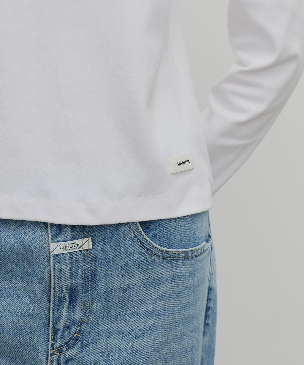 Marithe & Francois Girbaud - Basic Long Sleeve (White) product image 4 | TRAB K-Fashion Australia